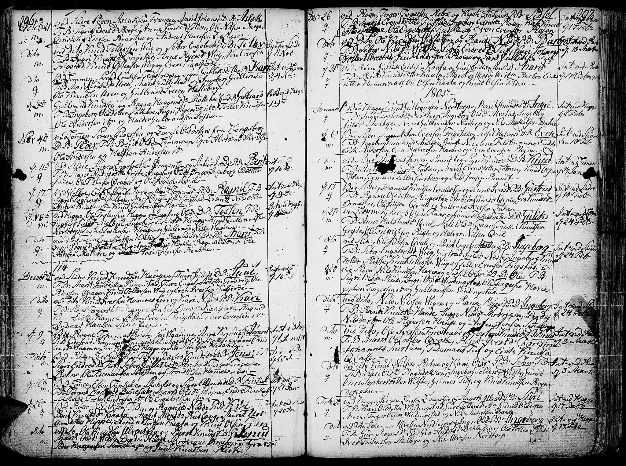 Slidre prestekontor, AV/SAH-PREST-134/H/Ha/Haa/L0001: Ministerialbok nr. 1, 1724-1814, s. 896-897