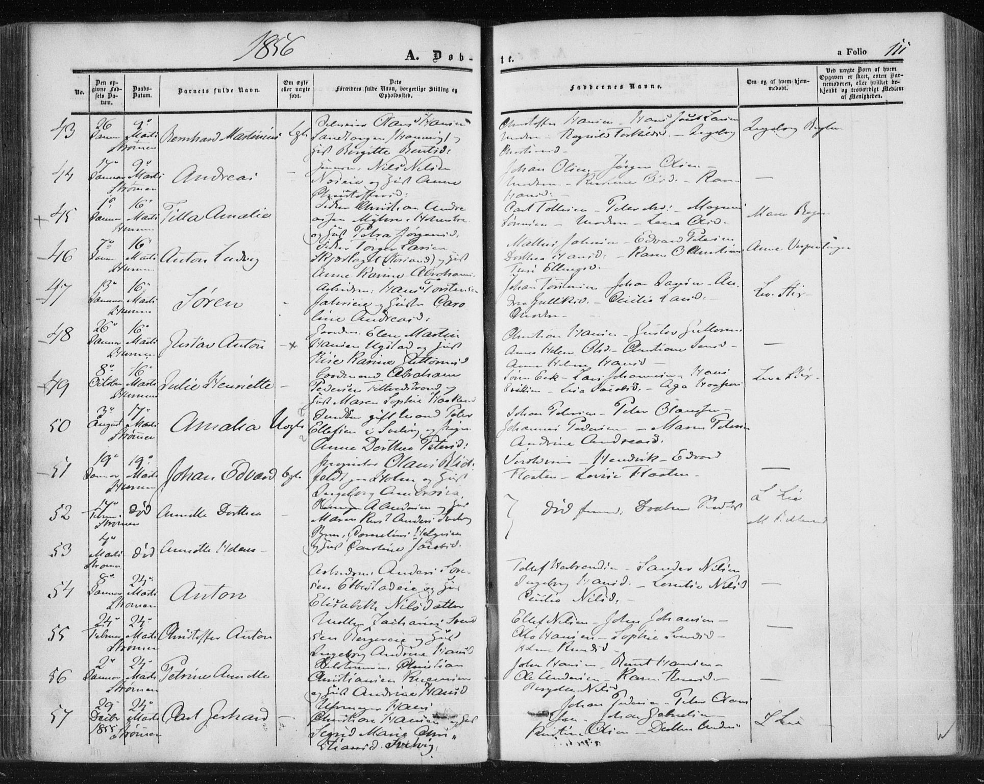 Hurum kirkebøker, AV/SAKO-A-229/F/Fa/L0011: Ministerialbok nr. 11, 1847-1860, s. 111