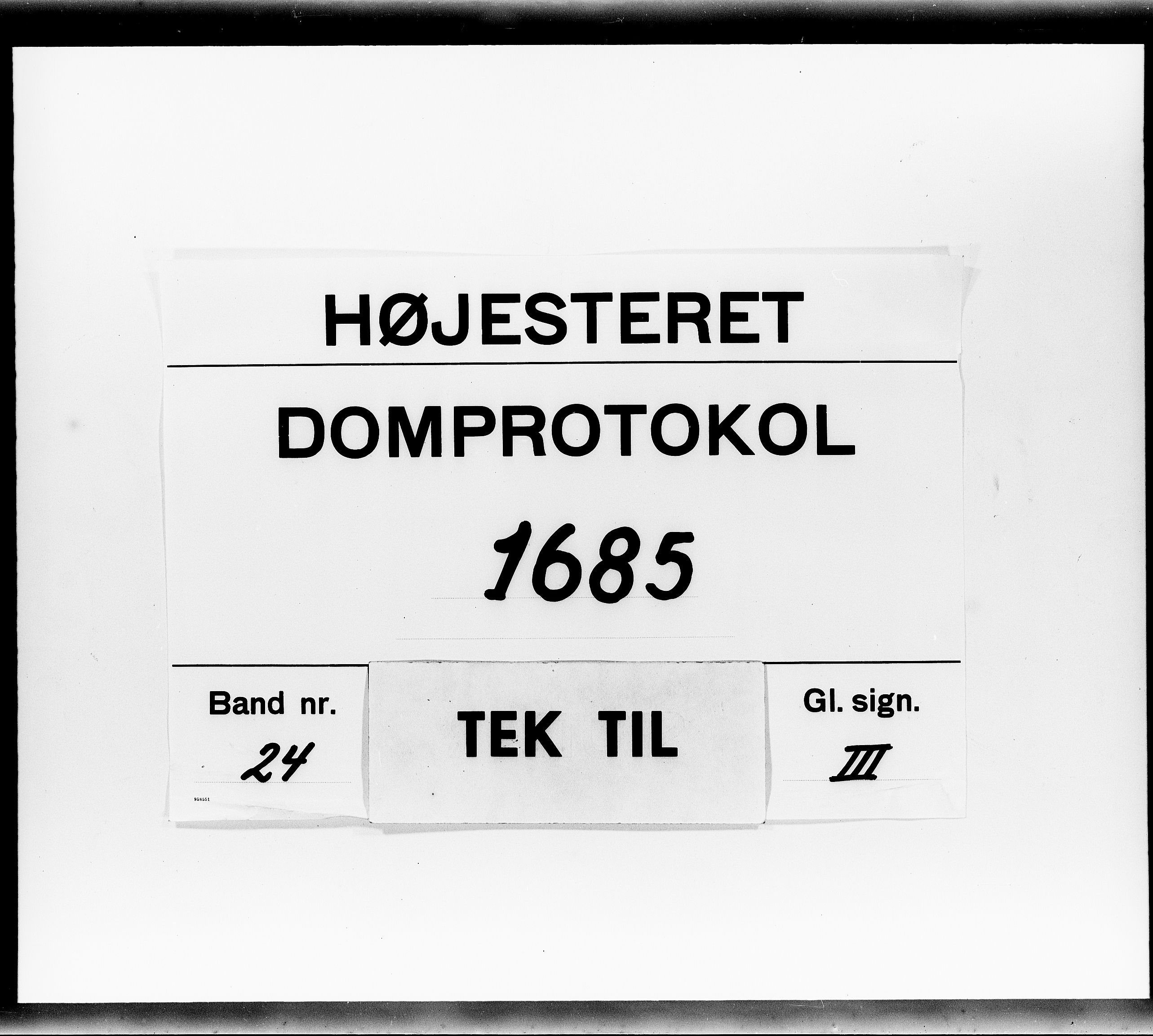 Højesteret, DRA/A-0009, 1685