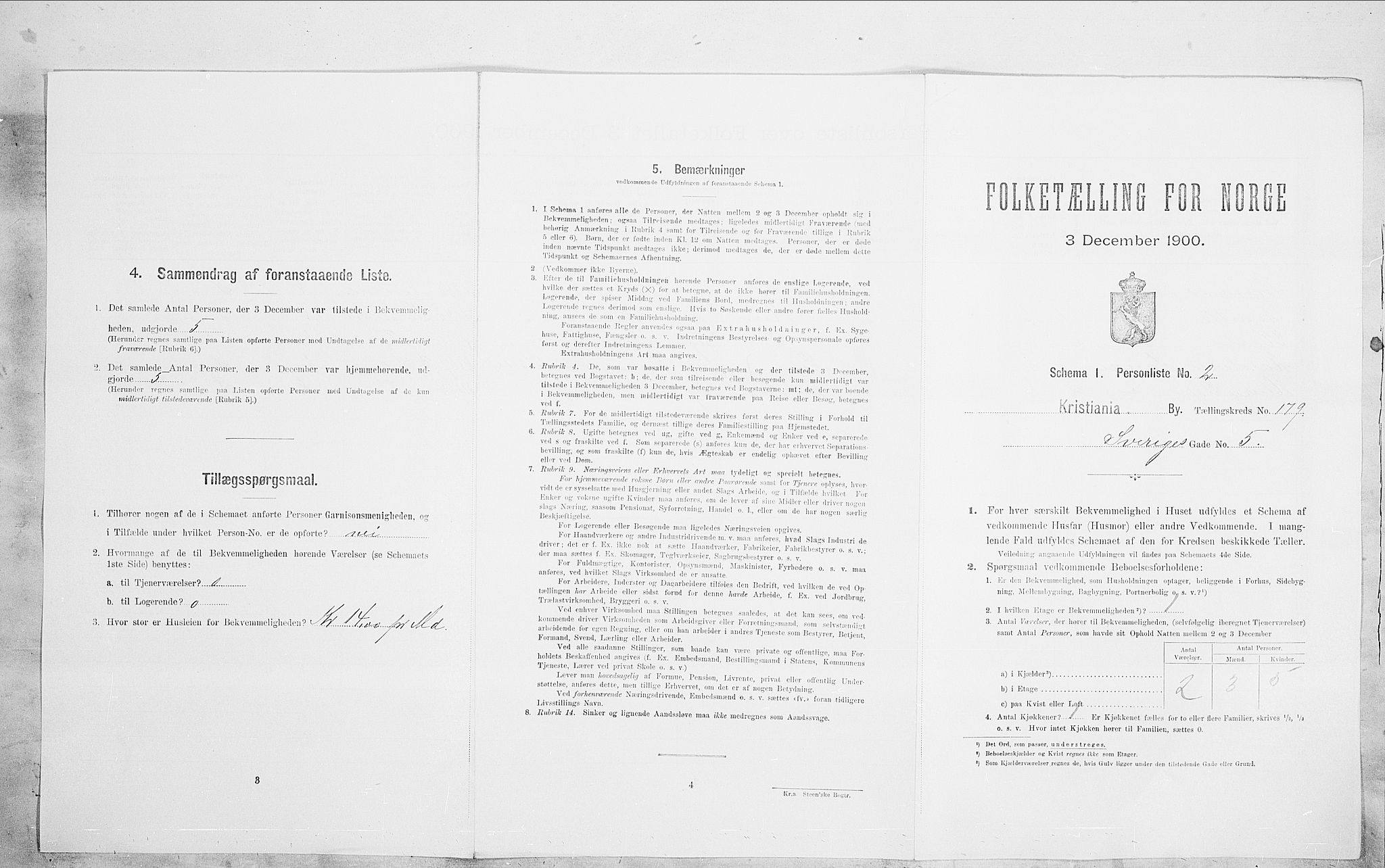 SAO, Folketelling 1900 for 0301 Kristiania kjøpstad, 1900, s. 94627
