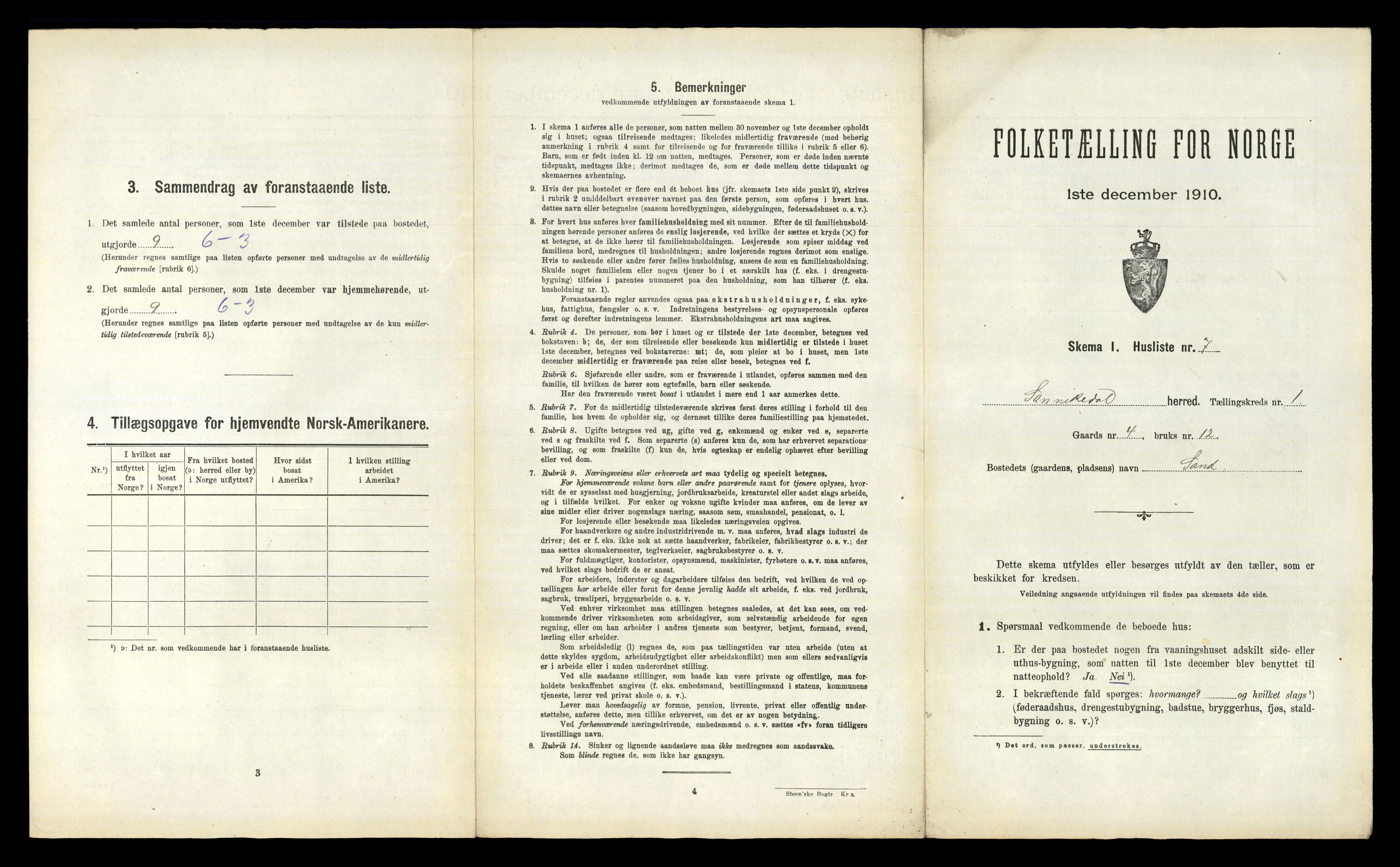 RA, Folketelling 1910 for 0816 Sannidal herred, 1910, s. 46