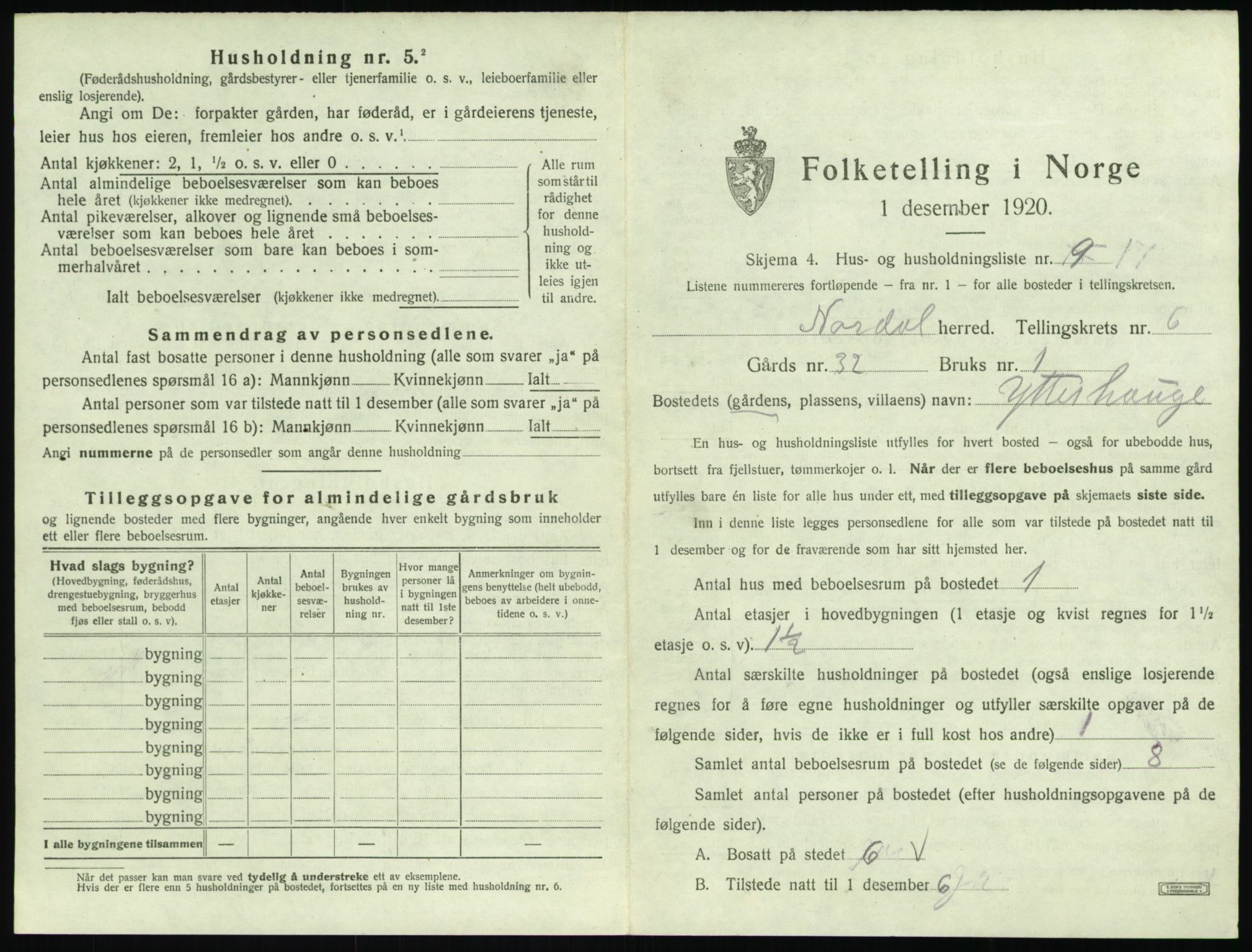 SAT, Folketelling 1920 for 1524 Norddal herred, 1920, s. 411