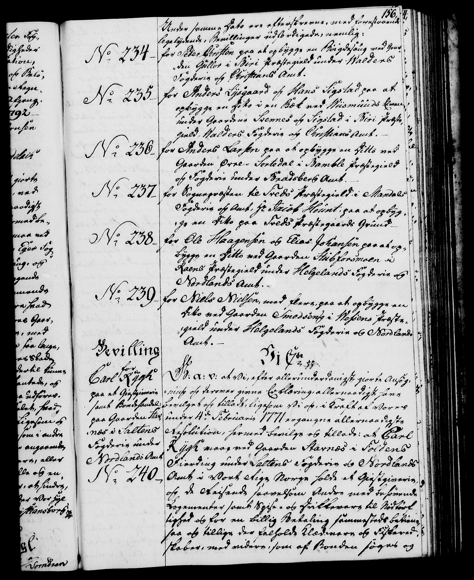 Rentekammeret, Kammerkanselliet, RA/EA-3111/G/Gg/Gga/L0015: Norsk ekspedisjonsprotokoll med register (merket RK 53.15), 1790-1791, s. 156