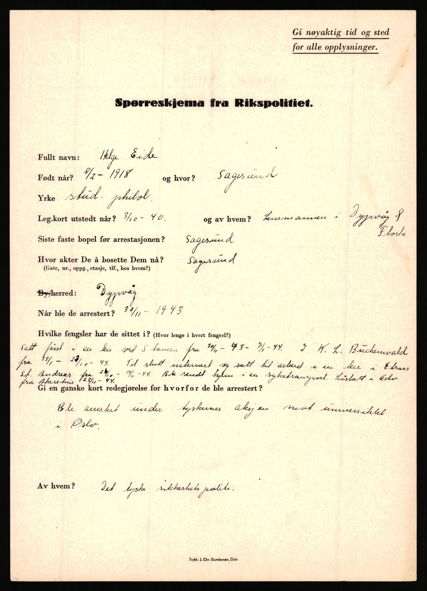 Rikspolitisjefen, AV/RA-S-1560/L/L0003: Bua, Bjarne - Erdal, Ingolf, 1940-1945, s. 720