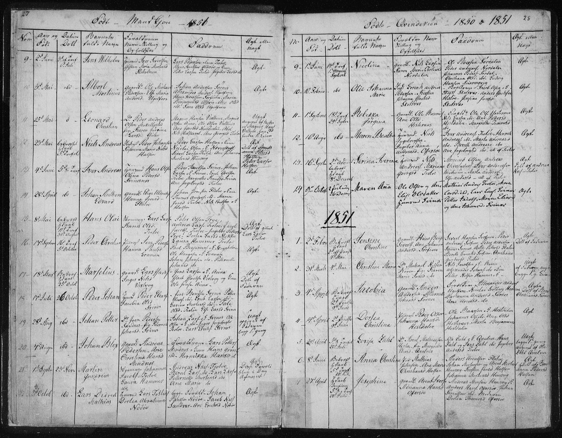 Ministerialprotokoller, klokkerbøker og fødselsregistre - Nordland, AV/SAT-A-1459/817/L0266: Klokkerbok nr. 817C01, 1841-1869, s. 27-28