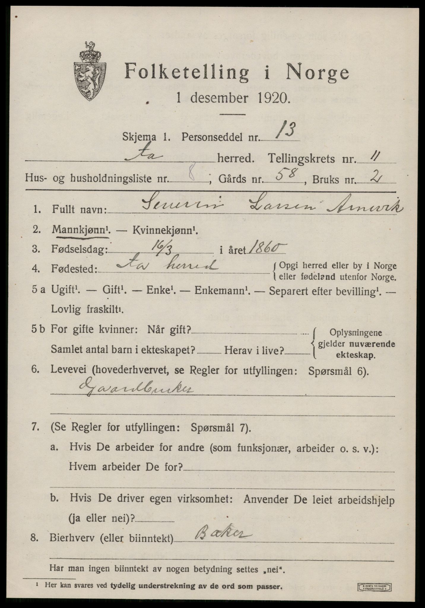 SAT, Folketelling 1920 for 1630 Å herred, 1920, s. 4524
