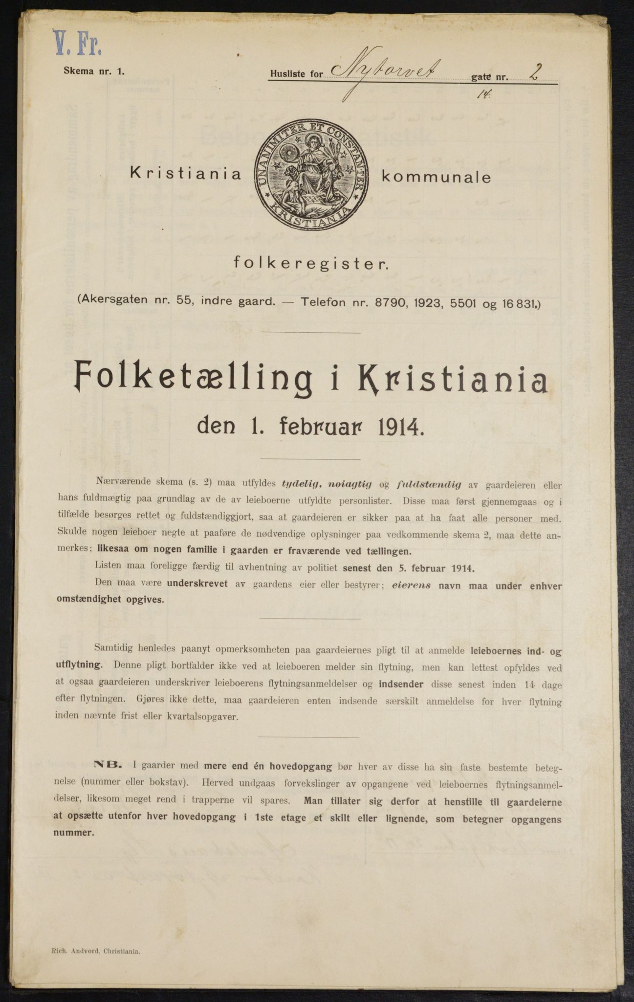 OBA, Kommunal folketelling 1.2.1914 for Kristiania, 1914, s. 74031