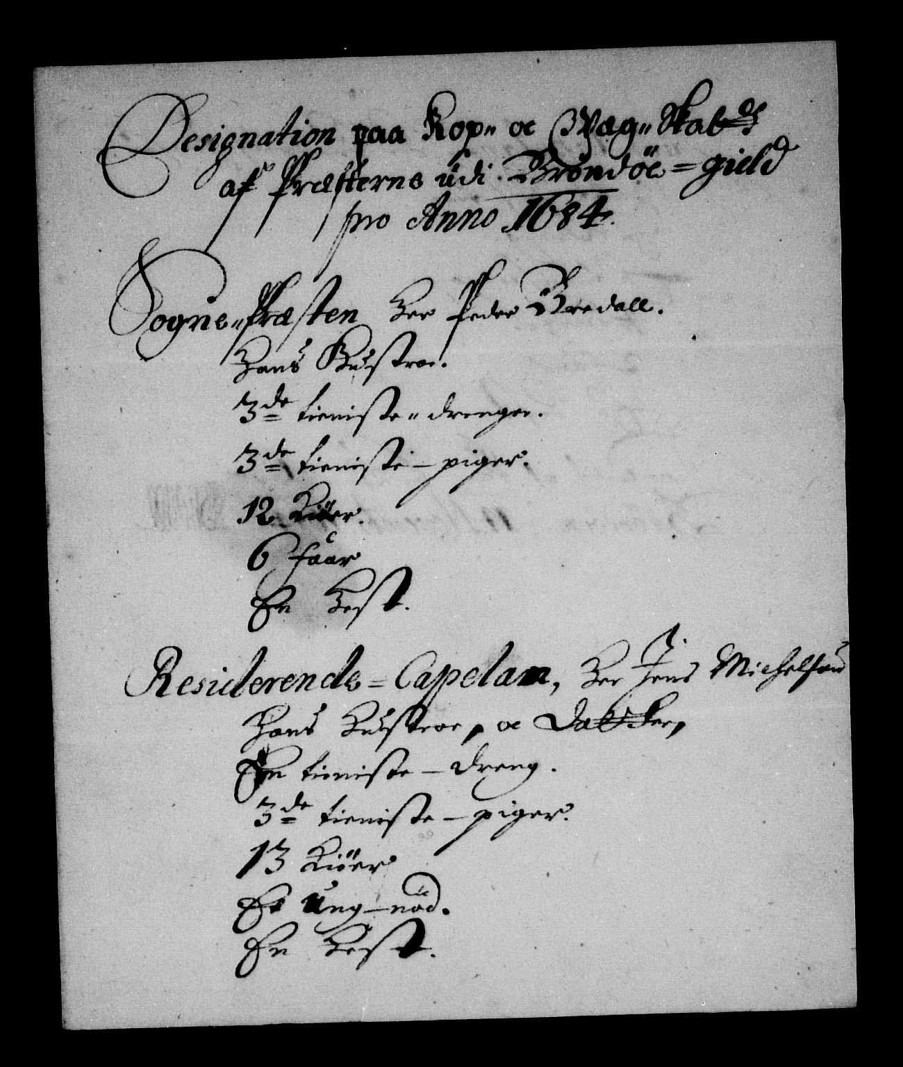 Rentekammeret inntil 1814, Reviderte regnskaper, Stiftamtstueregnskaper, Trondheim stiftamt og Nordland amt, AV/RA-EA-6044/R/Rg/L0077: Trondheim stiftamt og Nordland amt, 1684