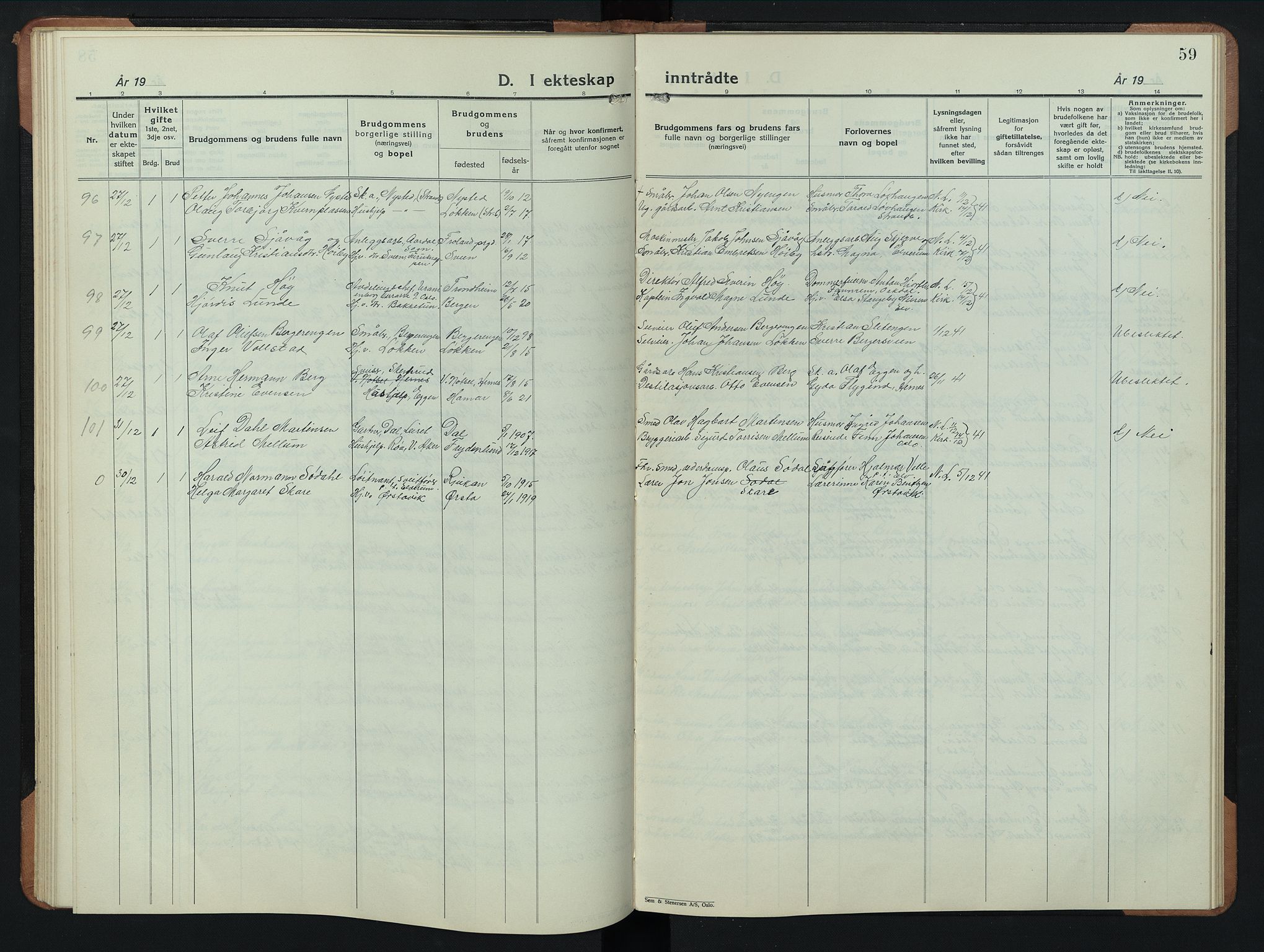 Elverum prestekontor, AV/SAH-PREST-044/H/Ha/Hab/L0033: Klokkerbok nr. 33, 1934-1947, s. 59