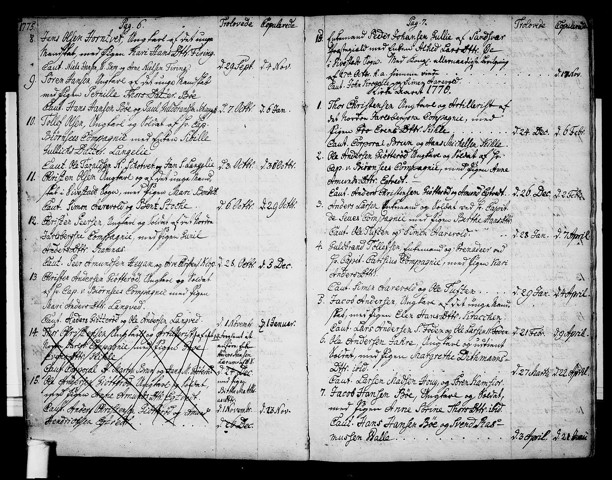 Ramnes kirkebøker, AV/SAKO-A-314/F/Fa/L0002: Ministerialbok nr. I 2, 1773-1790, s. 6-7