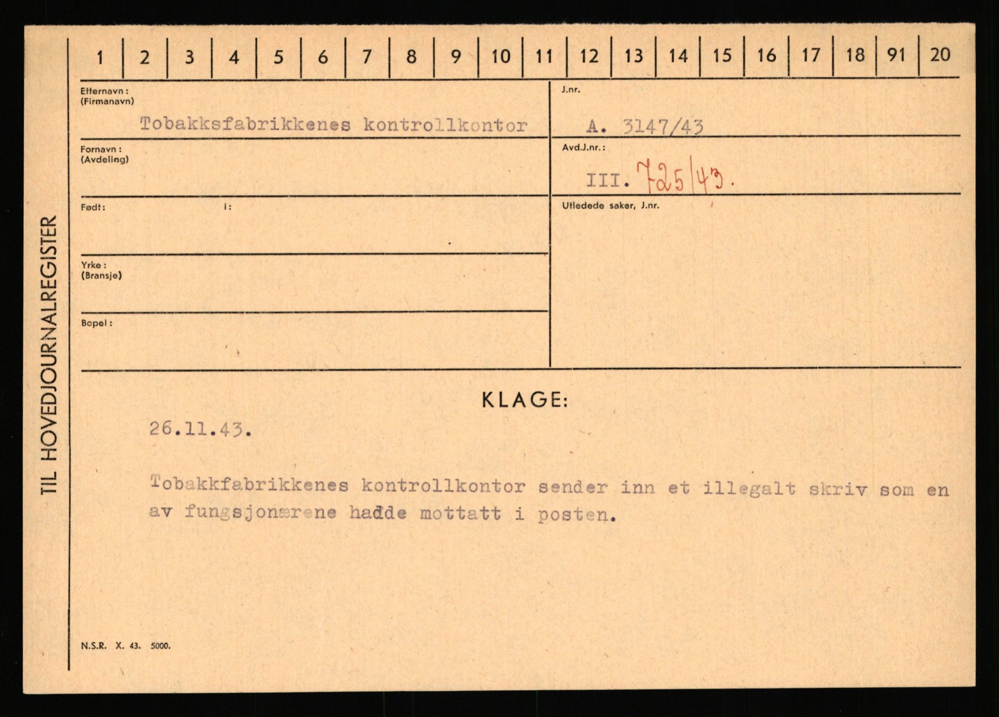 Statspolitiet - Hovedkontoret / Osloavdelingen, AV/RA-S-1329/C/Ca/L0015: Svea - Tøsse, 1943-1945, s. 3326