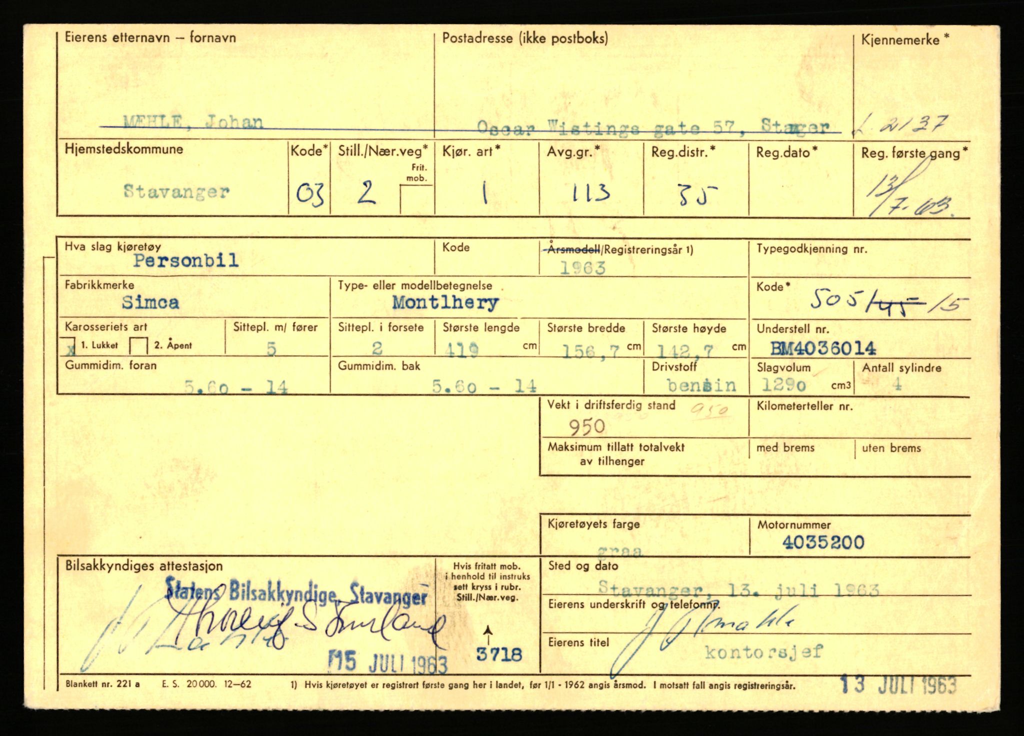 Stavanger trafikkstasjon, AV/SAST-A-101942/0/F/L0006: L-1700 - L-2149, 1930-1971, s. 2003