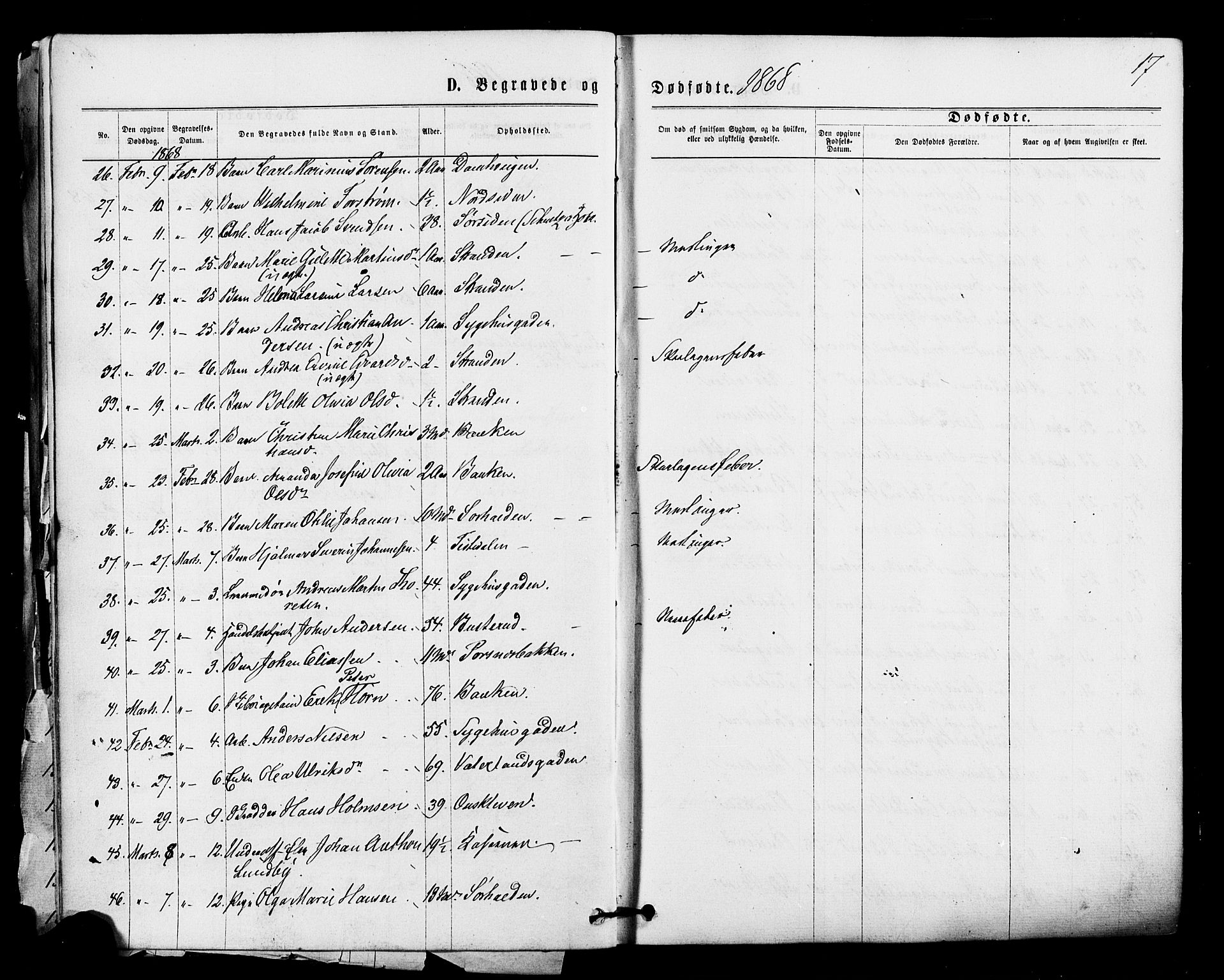 Halden prestekontor Kirkebøker, AV/SAO-A-10909/F/Fa/L0010: Ministerialbok nr. I 10, 1866-1877, s. 17