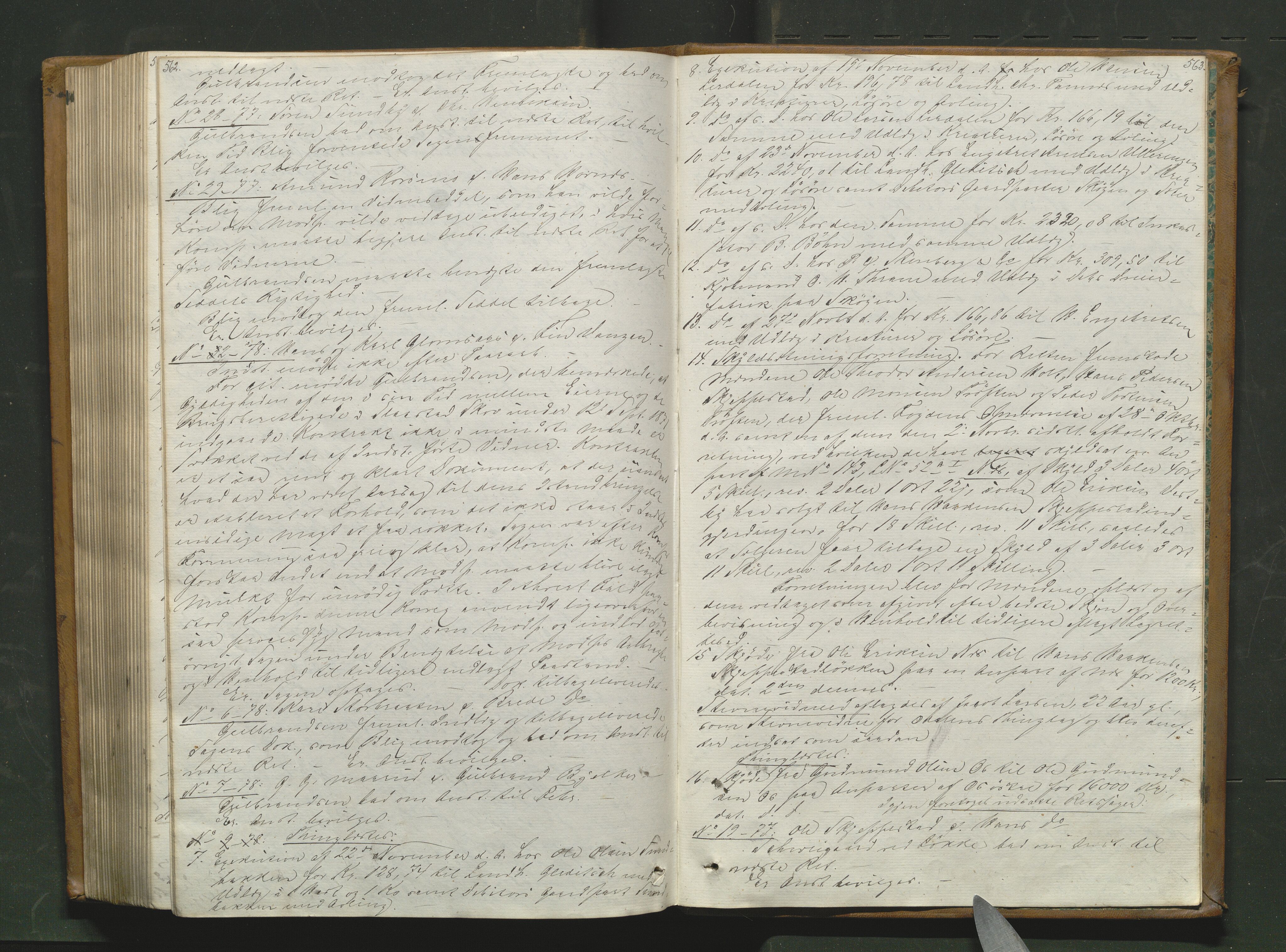 Vinger og Odal sorenskriveri, AV/SAH-TING-022/G/Gb/Gbb/L0007: Tingbok - Odal, 1872-1878, s. 562-563