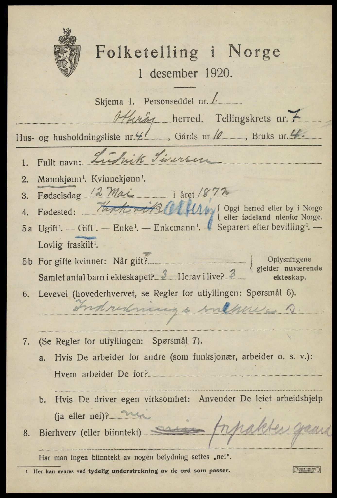 SAT, Folketelling 1920 for 1747 Otterøy herred, 1920, s. 2627