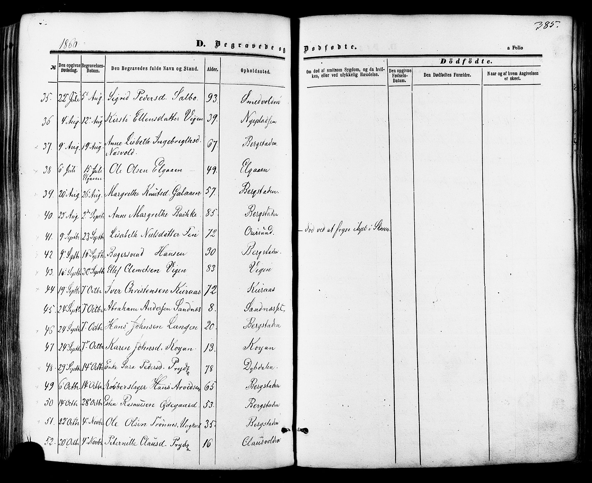 Ministerialprotokoller, klokkerbøker og fødselsregistre - Sør-Trøndelag, SAT/A-1456/681/L0932: Ministerialbok nr. 681A10, 1860-1878, s. 385