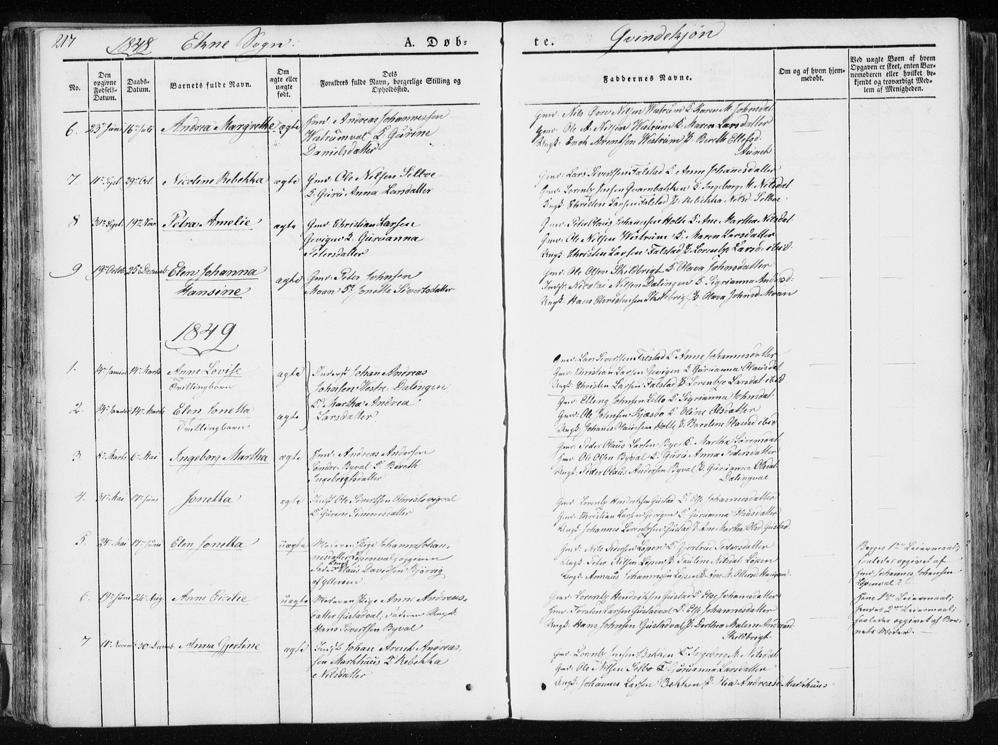 Ministerialprotokoller, klokkerbøker og fødselsregistre - Nord-Trøndelag, SAT/A-1458/717/L0154: Ministerialbok nr. 717A06 /2, 1836-1849, s. 217