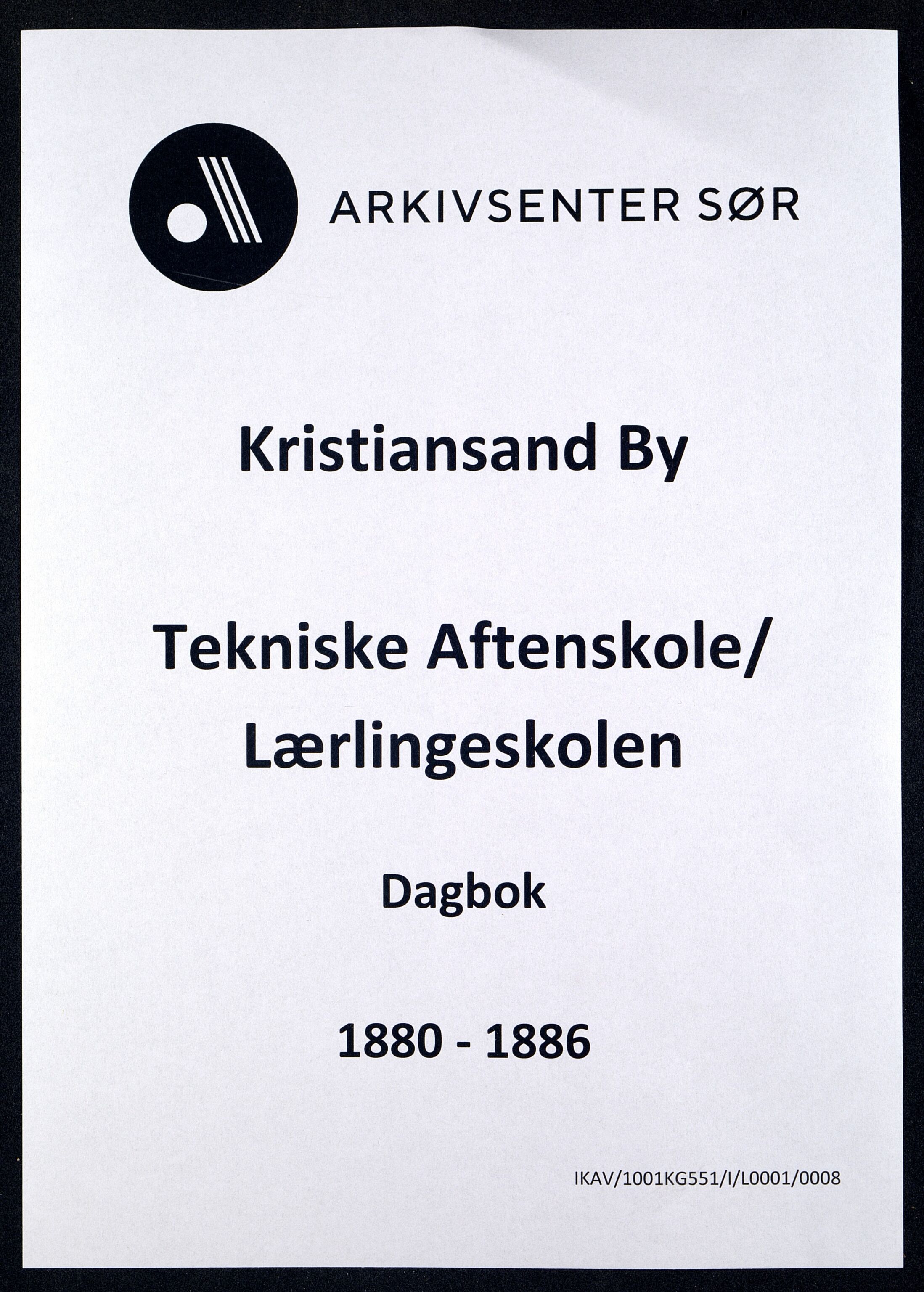 Kristiansand By - Kristiansand Tekniske Aftenskole/Lærlingeskolen, IKAV/1001KG551/I/L0001/0008: Dagbøker / Dagbok, 1880-1886