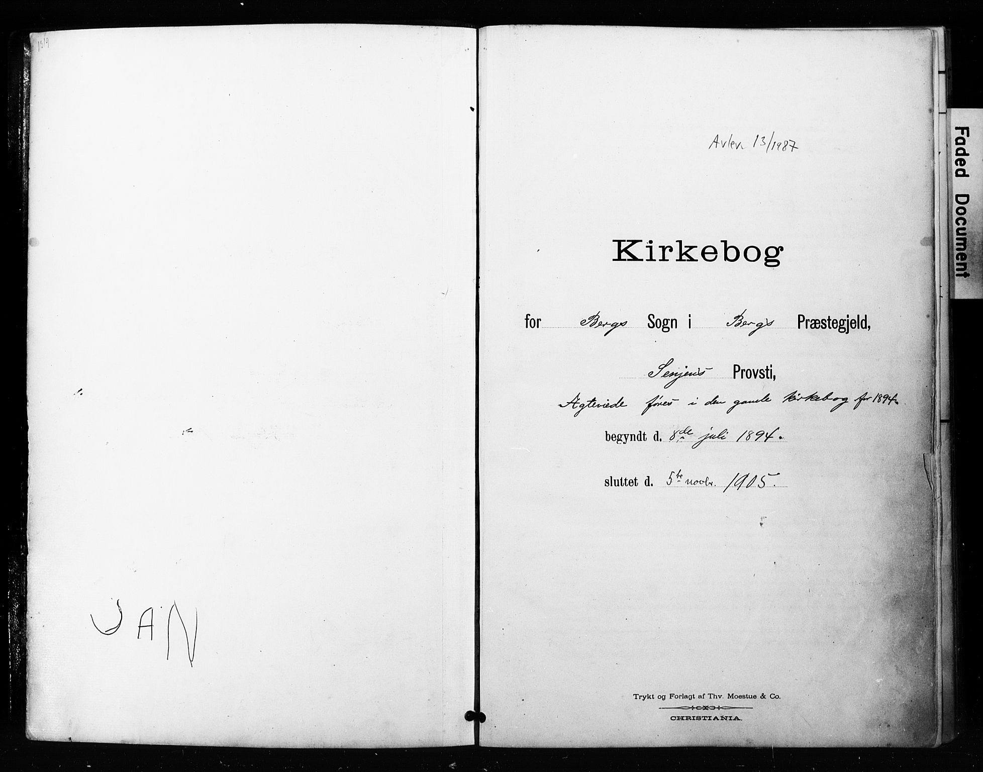 Berg sokneprestkontor, SATØ/S-1318/G/Ga/Gaa/L0005kirke: Ministerialbok nr. 5, 1894-1905