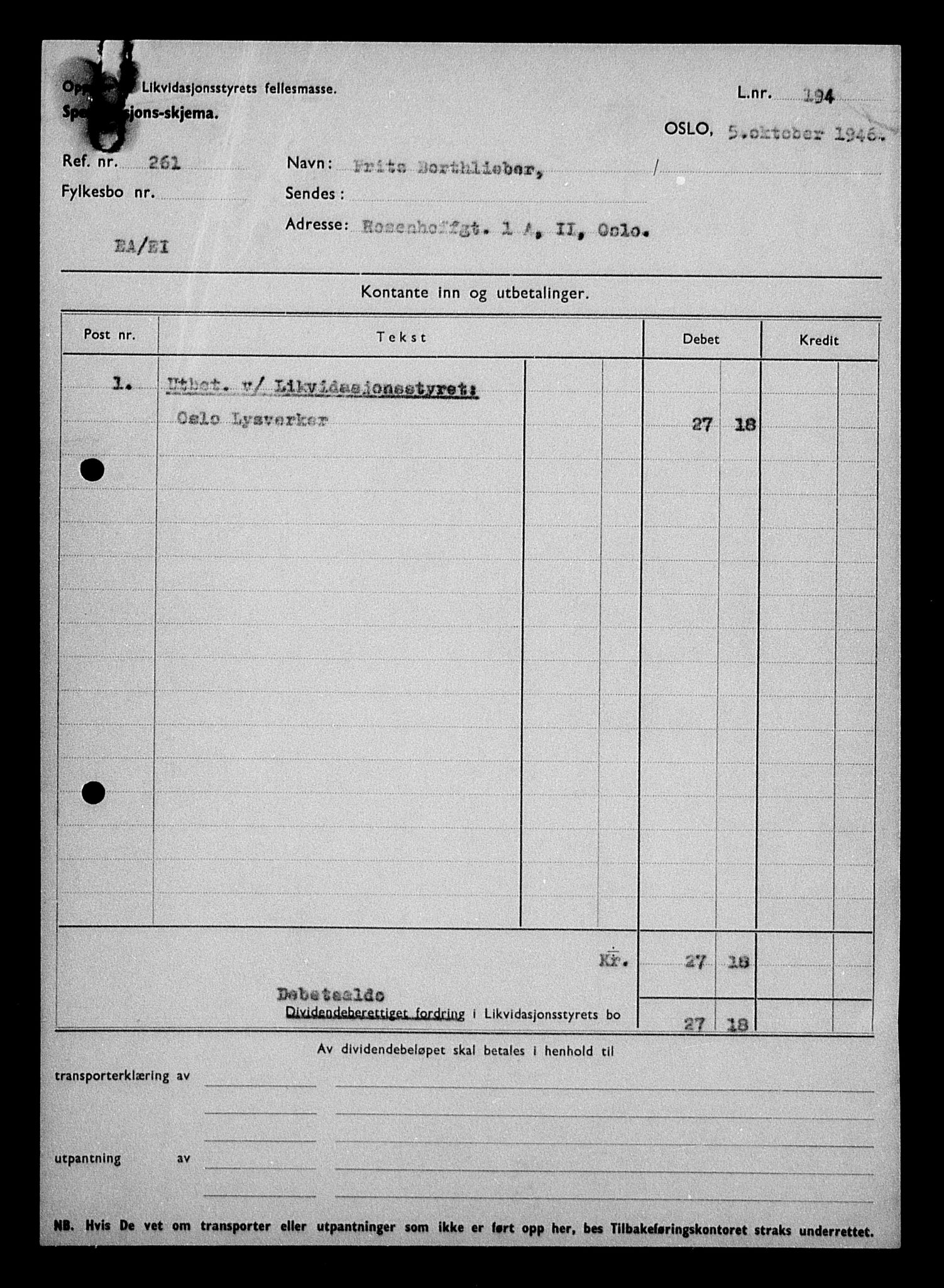 Justisdepartementet, Tilbakeføringskontoret for inndratte formuer, AV/RA-S-1564/H/Hc/Hcc/L0927: --, 1945-1947, s. 384