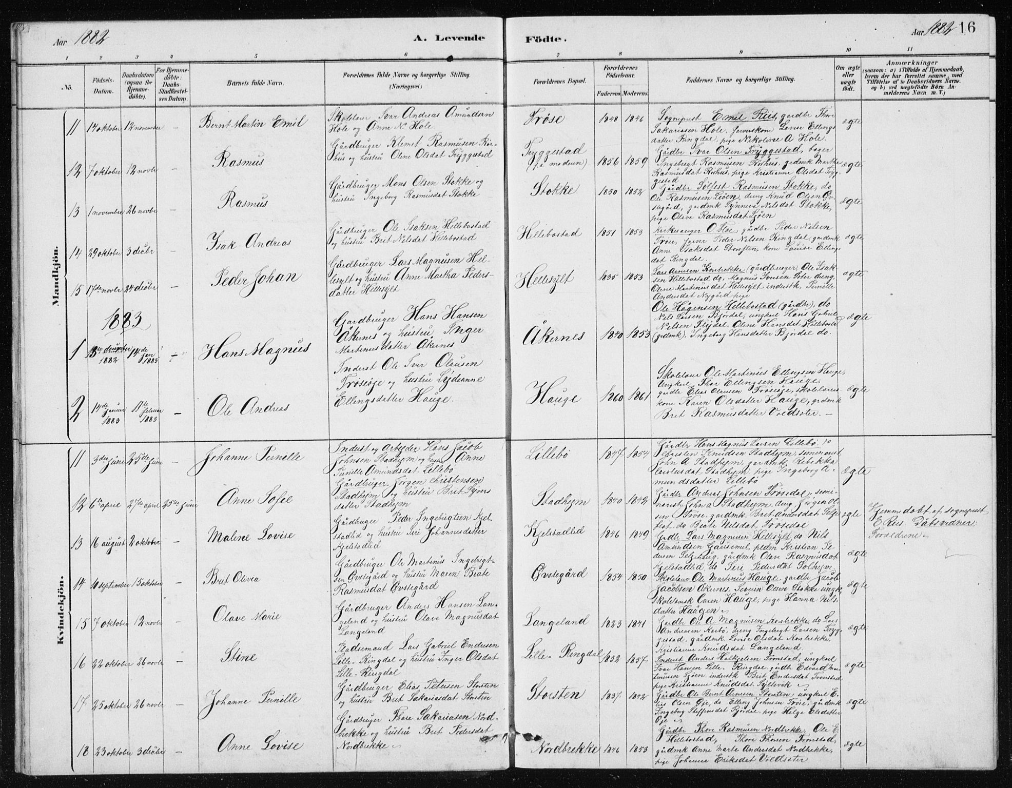 Ministerialprotokoller, klokkerbøker og fødselsregistre - Møre og Romsdal, AV/SAT-A-1454/517/L0230: Klokkerbok nr. 517C03, 1879-1912, s. 16