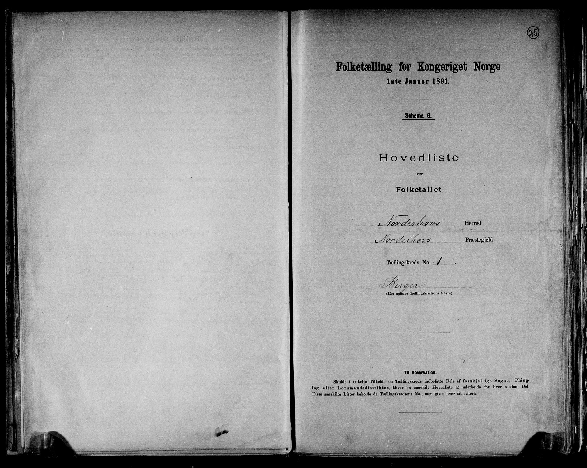 RA, Folketelling 1891 for 0613 Norderhov herred, 1891, s. 4