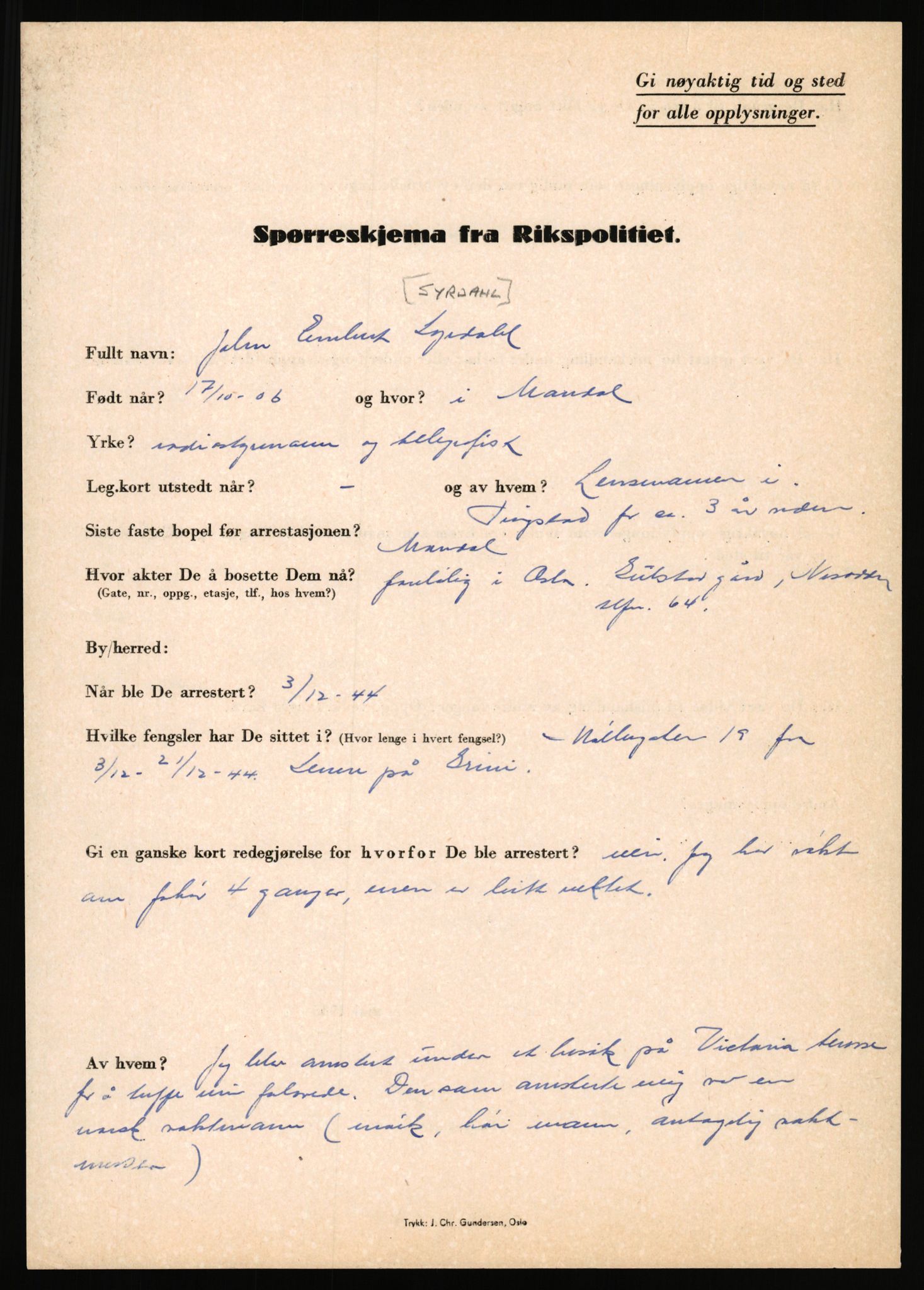 Rikspolitisjefen, AV/RA-S-1560/L/L0016: Sti, Lauritz - Tettum, Karl August, 1940-1945, s. 589