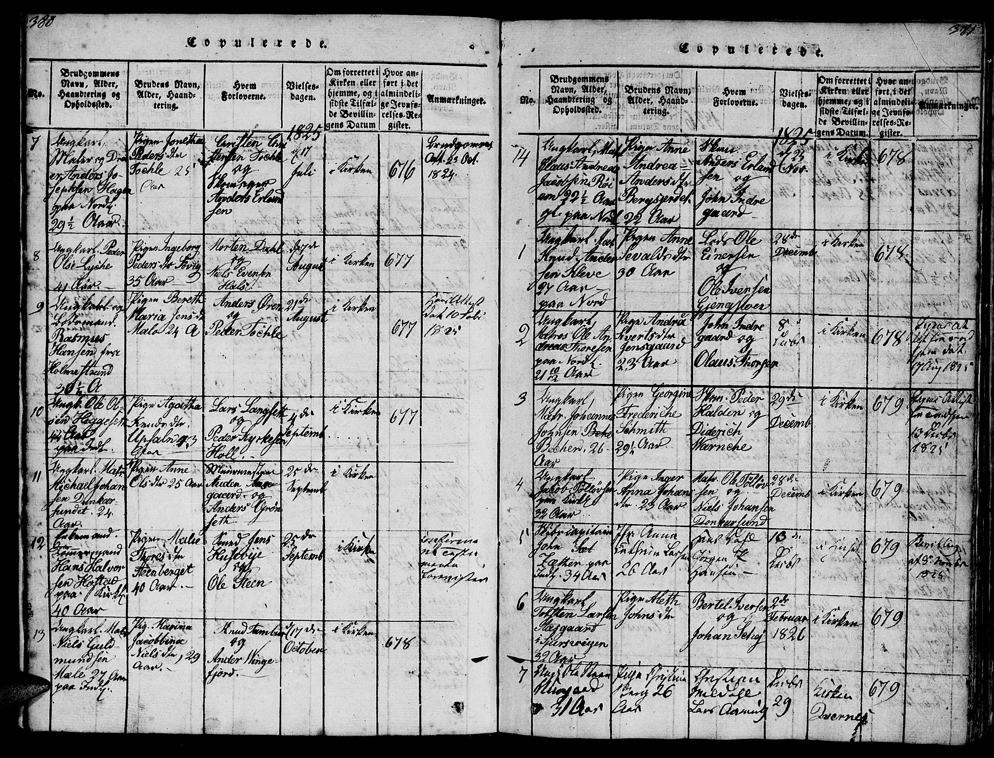 Ministerialprotokoller, klokkerbøker og fødselsregistre - Møre og Romsdal, AV/SAT-A-1454/572/L0856: Klokkerbok nr. 572C01, 1819-1832, s. 380-381