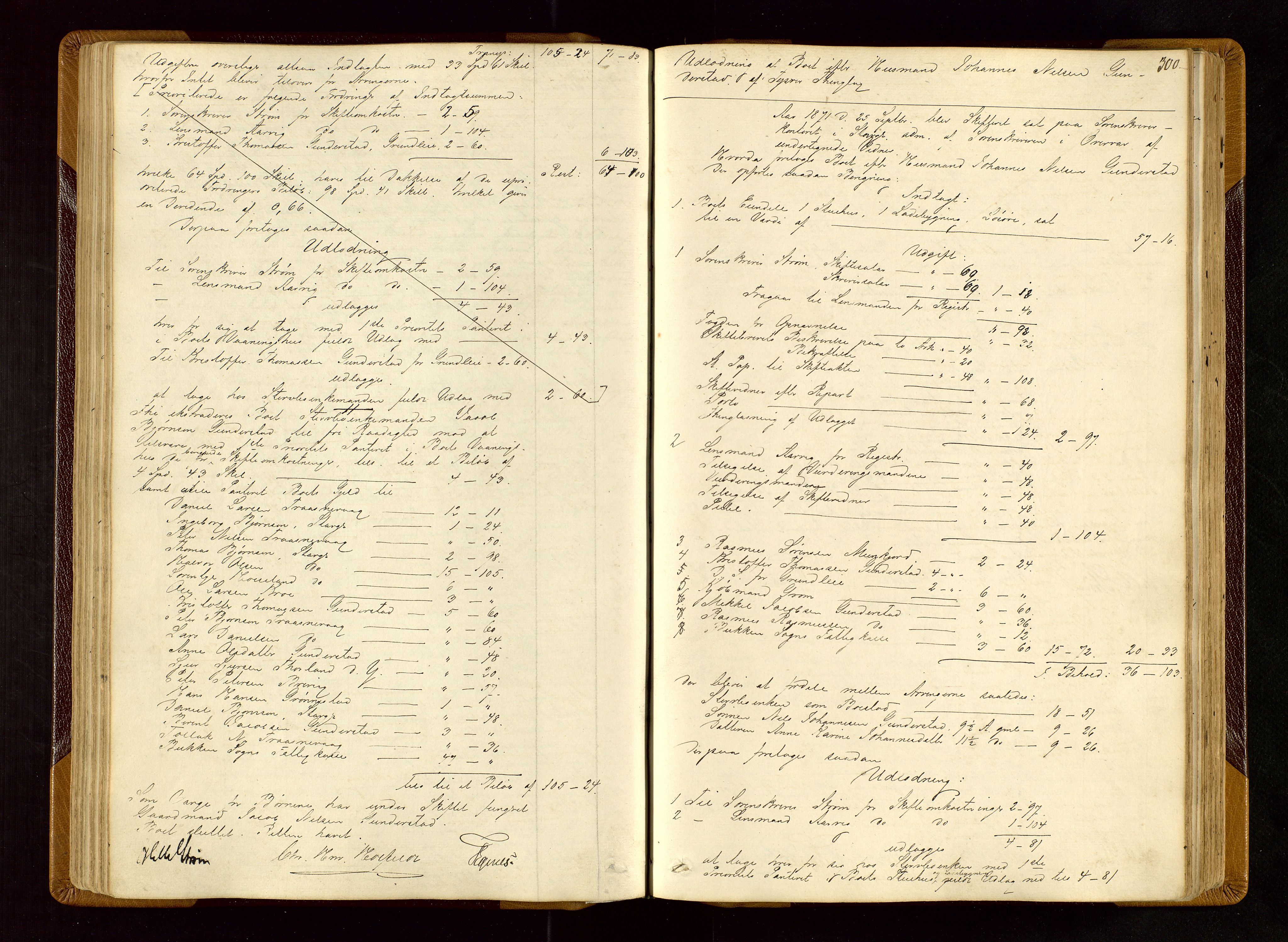 Karmsund sorenskriveri, AV/SAST-A-100311/01/IV/IVDBA/L0004: SKIFTEPROTOKOLL TORVESTAD, TYSVÆR, 1868-1877, s. 299b-300a