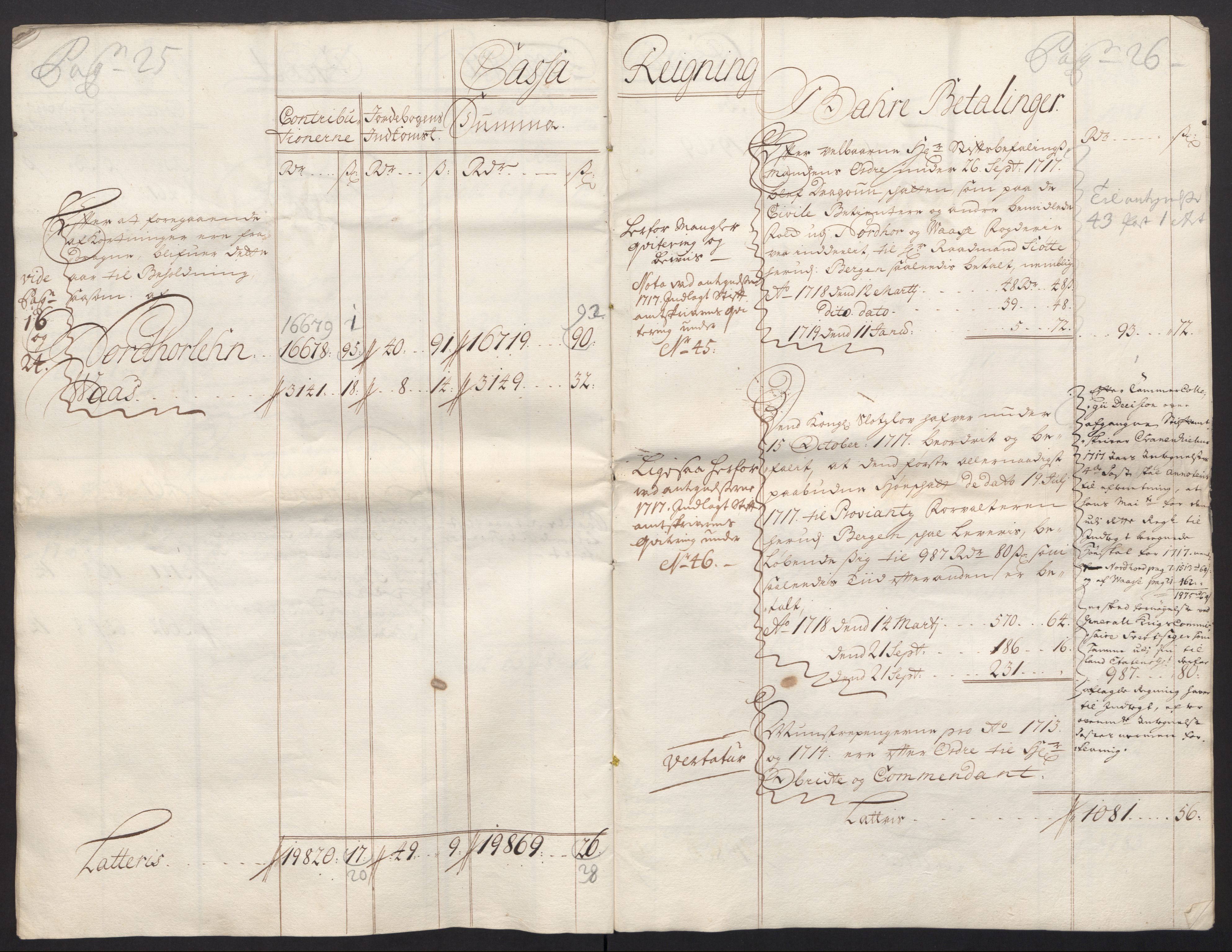 Rentekammeret inntil 1814, Reviderte regnskaper, Fogderegnskap, AV/RA-EA-4092/R51/L3201: Fogderegnskap Nordhordland og Voss, 1717, s. 19