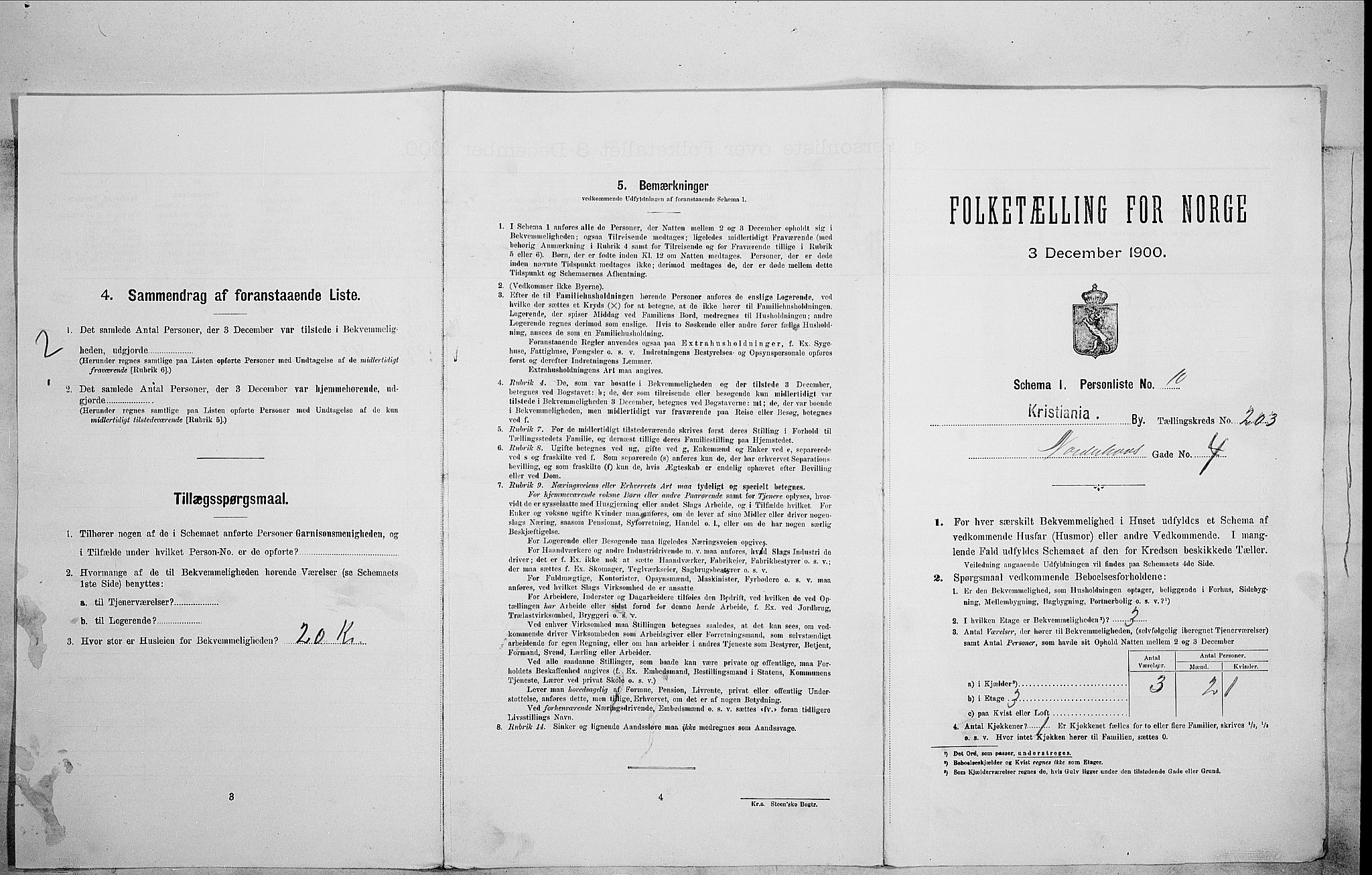 SAO, Folketelling 1900 for 0301 Kristiania kjøpstad, 1900, s. 65659