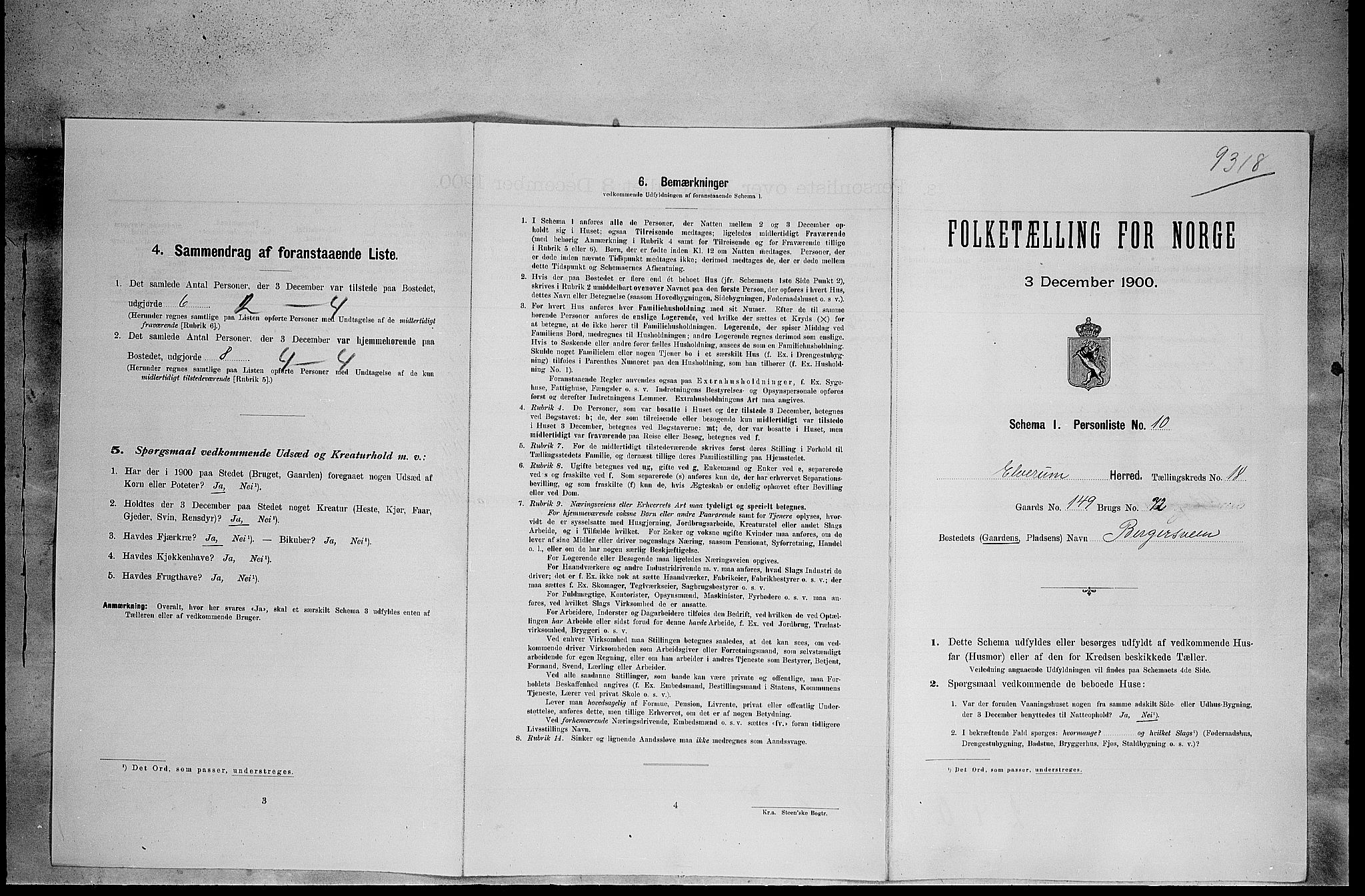 SAH, Folketelling 1900 for 0427 Elverum herred, 1900, s. 2446