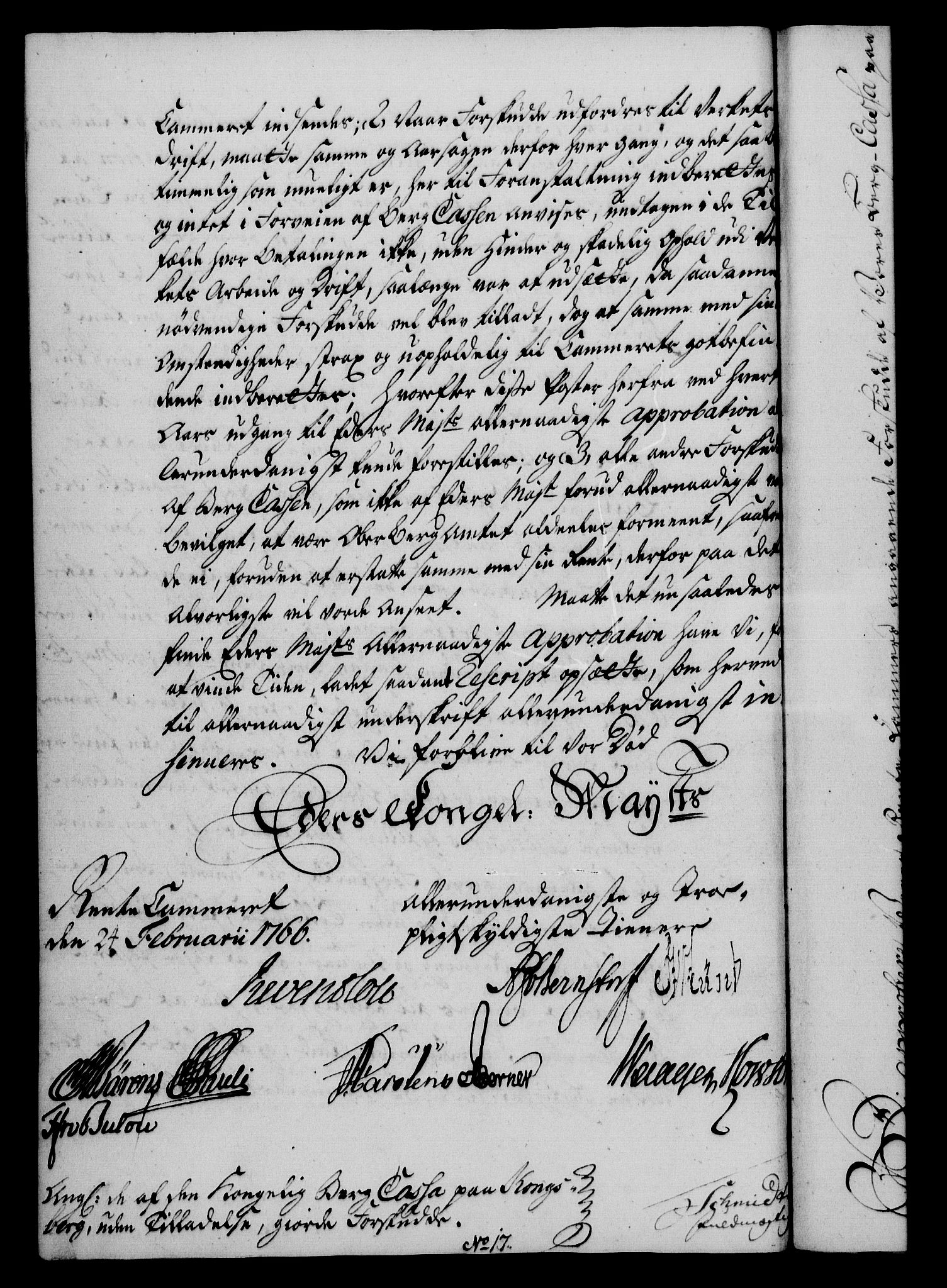 Rentekammeret, Kammerkanselliet, RA/EA-3111/G/Gf/Gfa/L0048: Norsk relasjons- og resolusjonsprotokoll (merket RK 52.48), 1766, s. 104