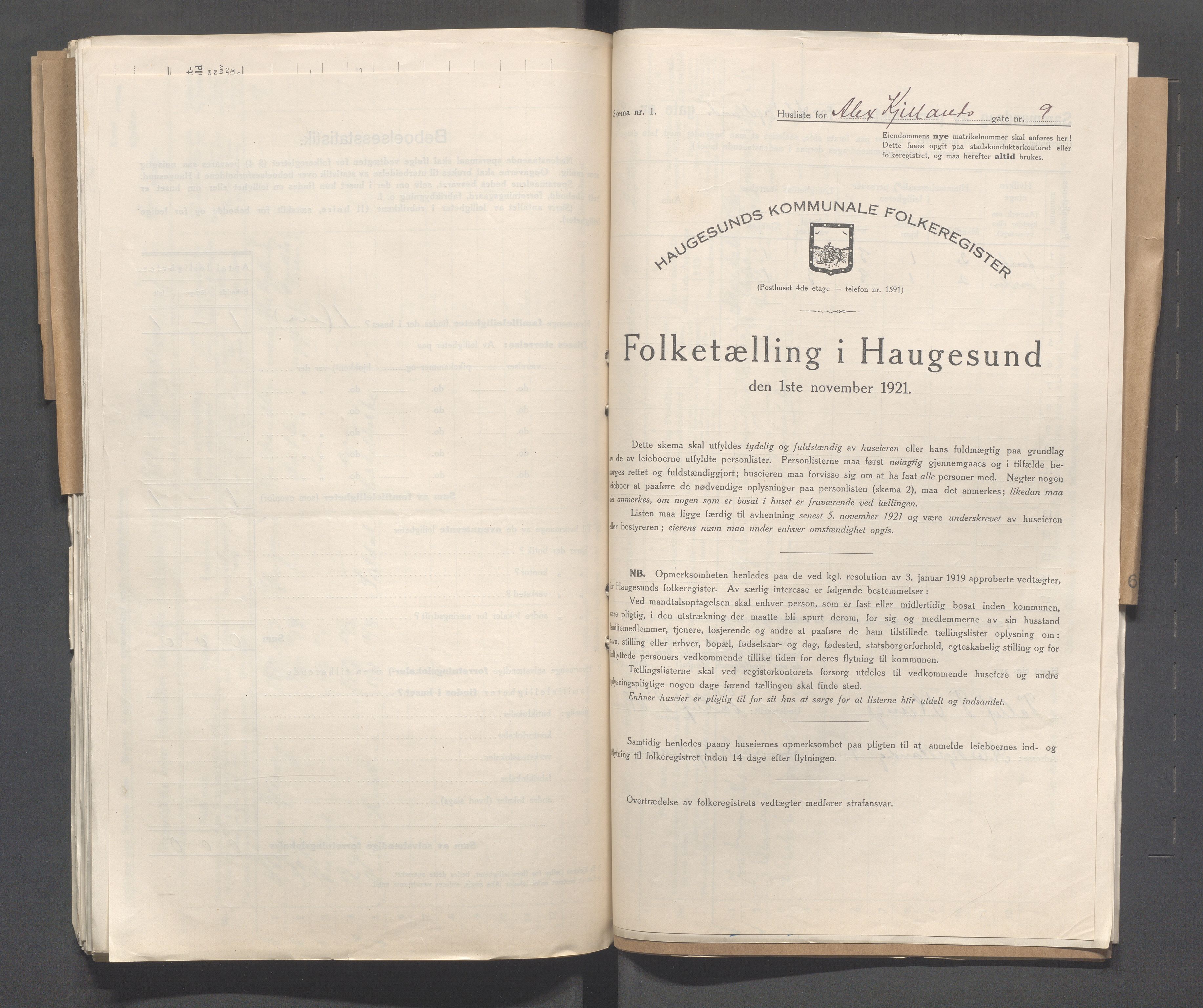 IKAR, Kommunal folketelling 1.11.1921 for Haugesund, 1921, s. 72