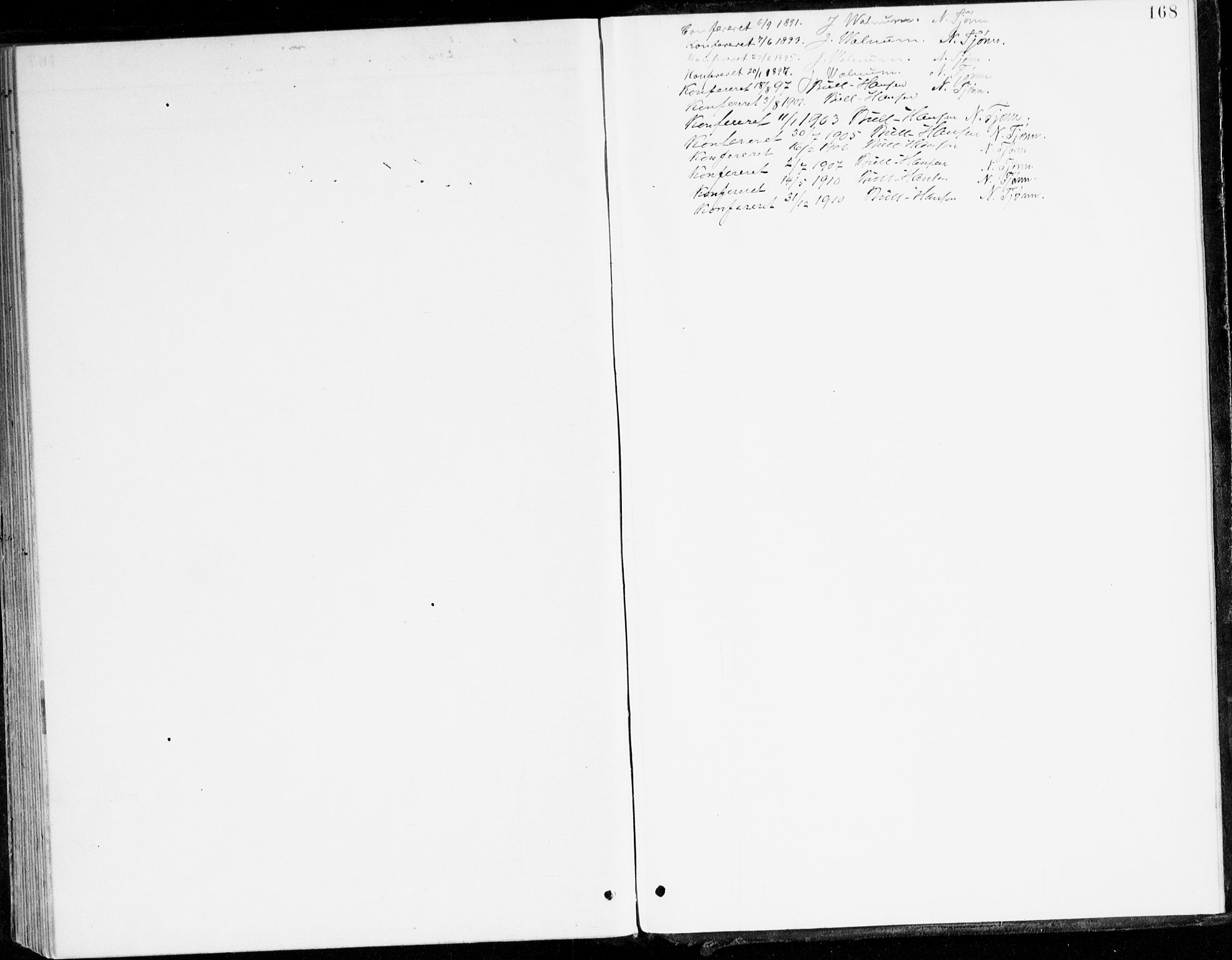 Leikanger sokneprestembete, SAB/A-81001: Ministerialbok nr. D 1, 1887-1922, s. 168