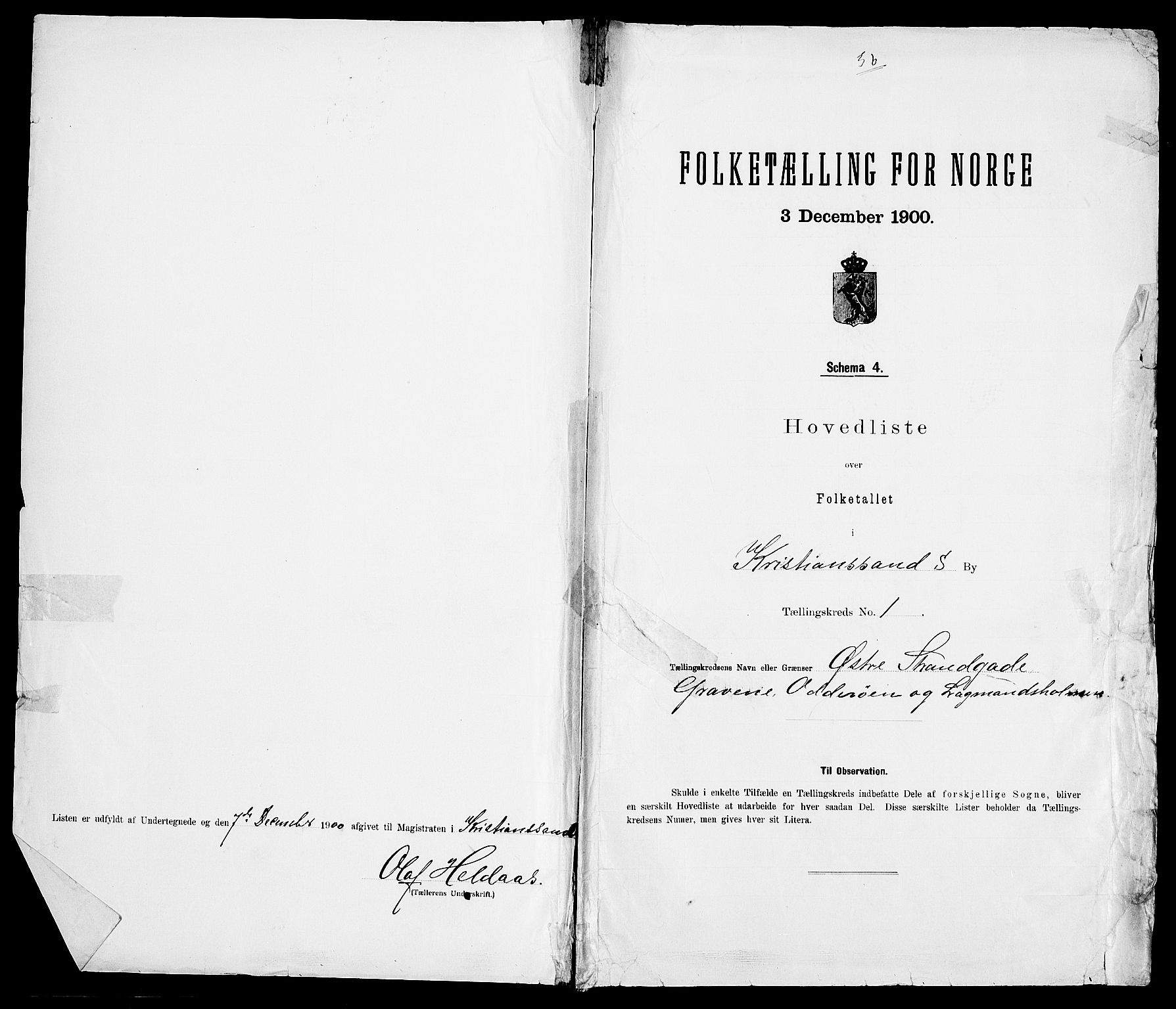 SAK, Folketelling 1900 for 1001 Kristiansand kjøpstad, 1900, s. 59