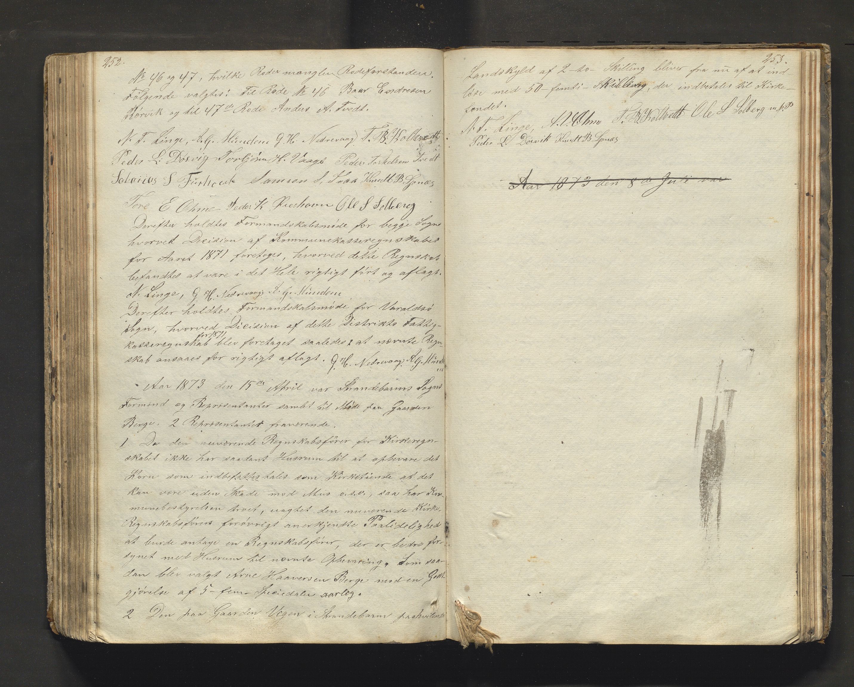 Strandebarm kommune. Formannskapet, IKAH/1226-021/A/Aa/L0001: Møtebok for Strandebarm formannskap og heradsstyre, 1838-1874, s. 126