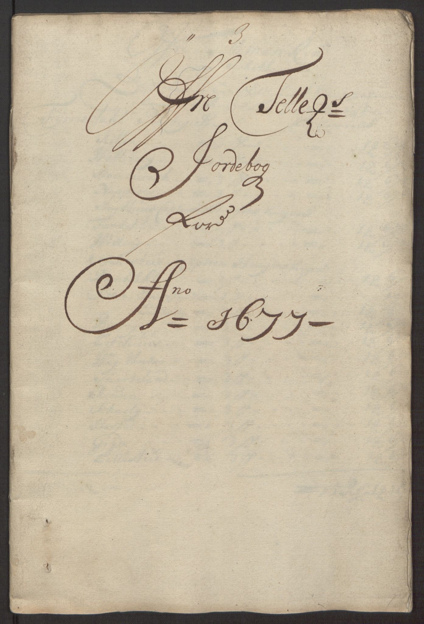 Rentekammeret inntil 1814, Reviderte regnskaper, Fogderegnskap, RA/EA-4092/R35/L2067: Fogderegnskap Øvre og Nedre Telemark, 1677, s. 3