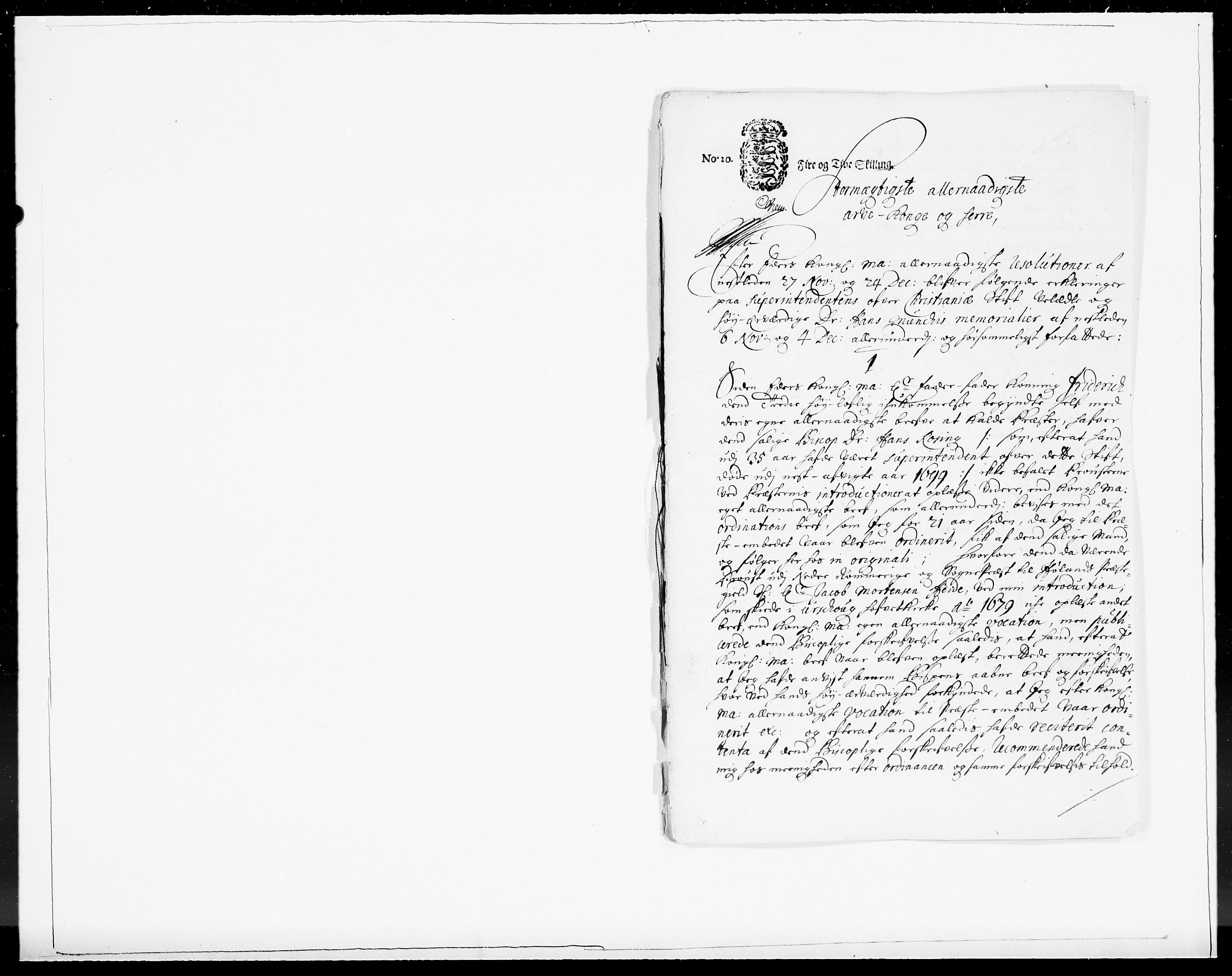 Danske Kanselli 1572-1799, AV/RA-EA-3023/F/Fc/Fcc/Fcca/L0052: Norske innlegg 1572-1799, 1701, s. 15