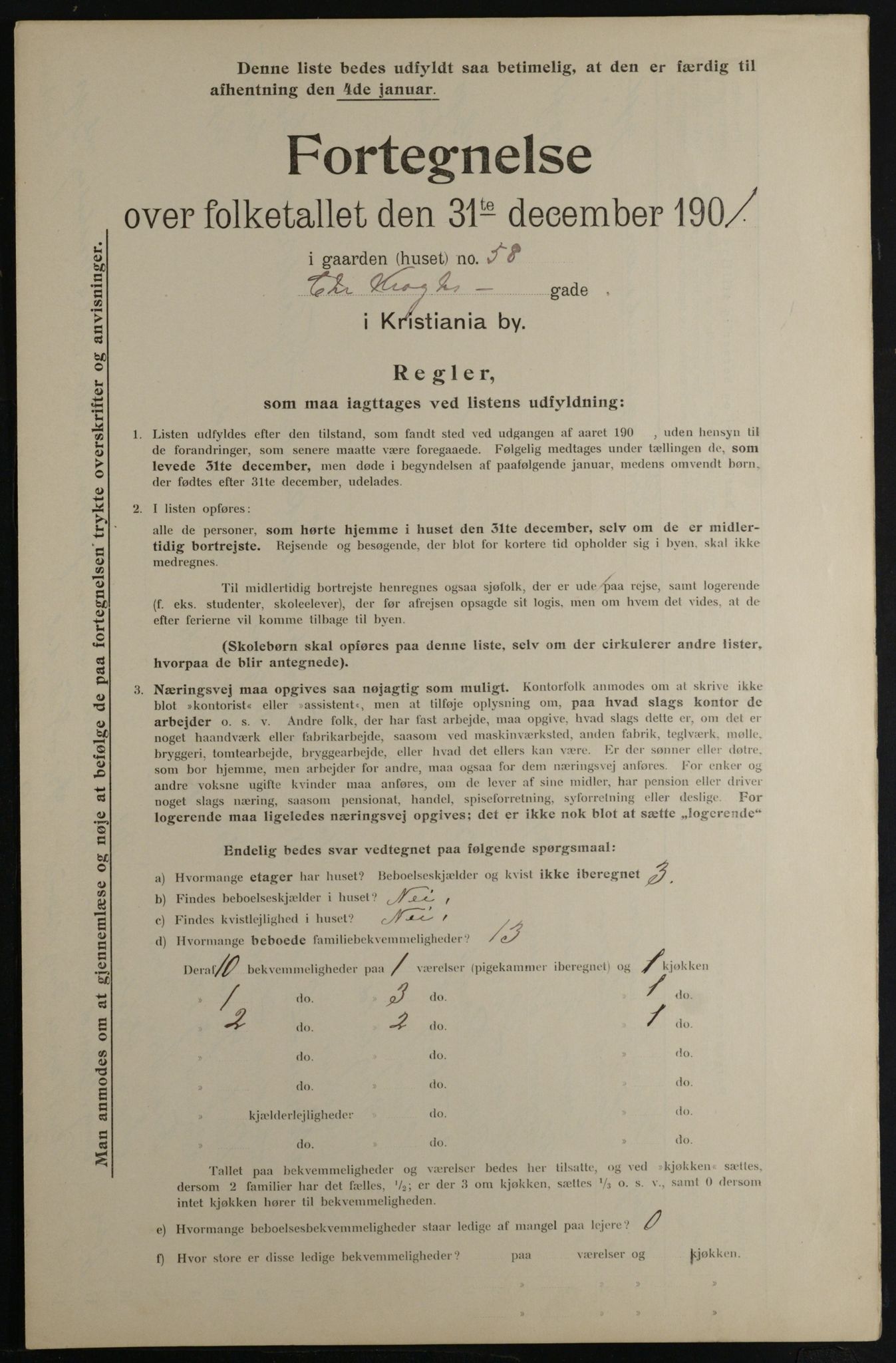 OBA, Kommunal folketelling 31.12.1901 for Kristiania kjøpstad, 1901, s. 2013