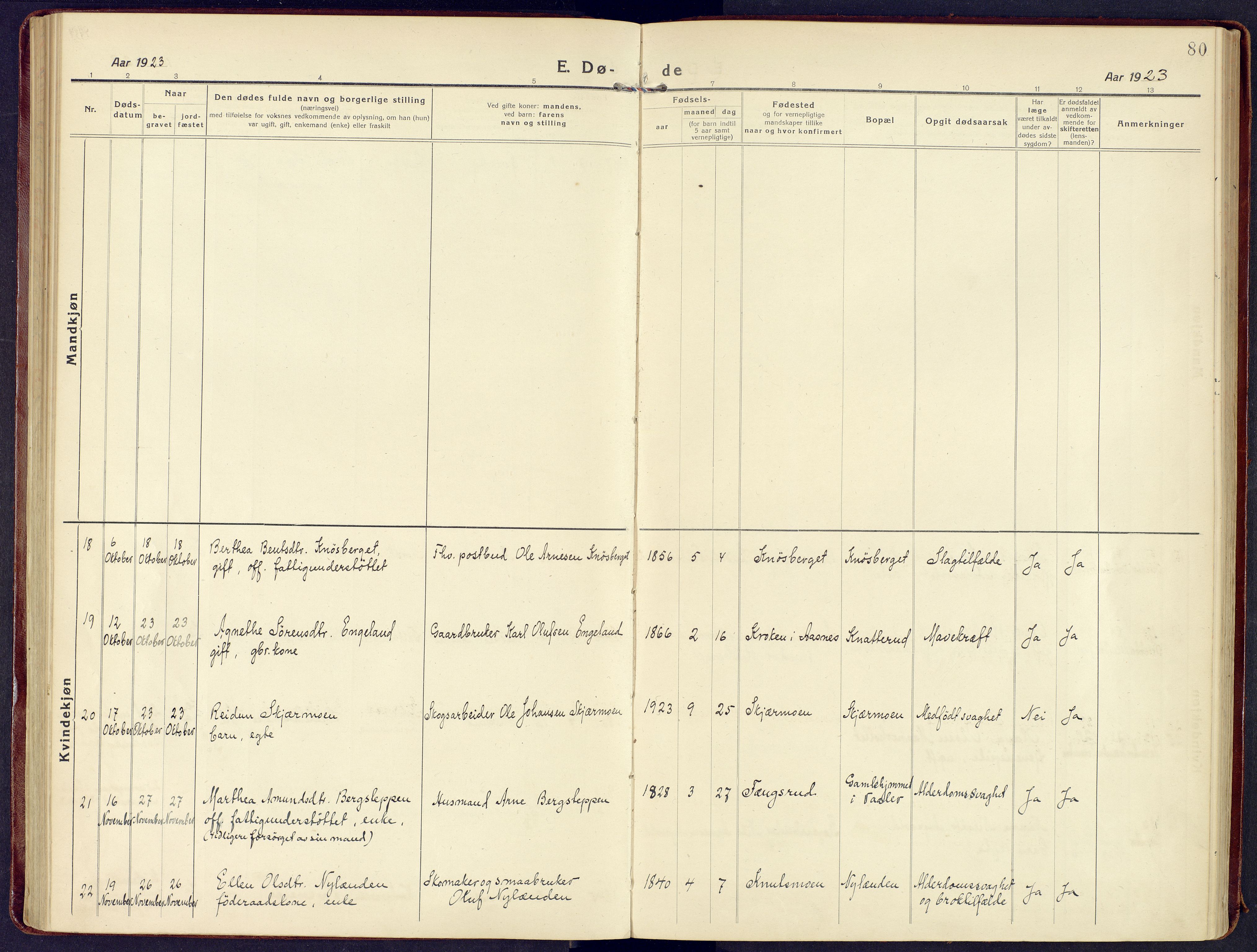 Våler prestekontor, Hedmark, AV/SAH-PREST-040/H/Ha/Haa/L0011: Ministerialbok nr. 11, 1919-1933, s. 80