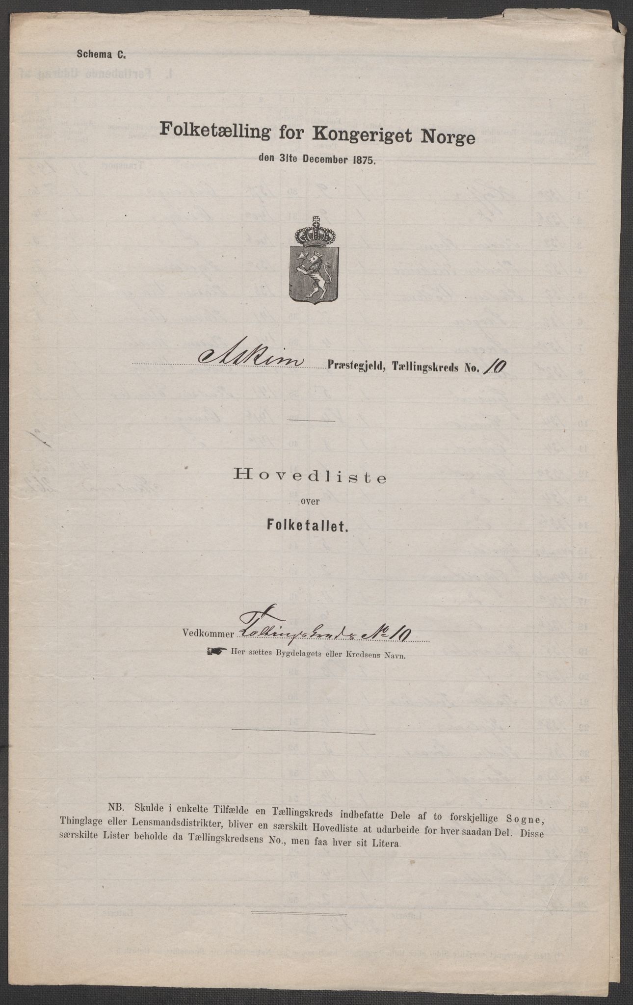 RA, Folketelling 1875 for 0124P Askim prestegjeld, 1875, s. 28