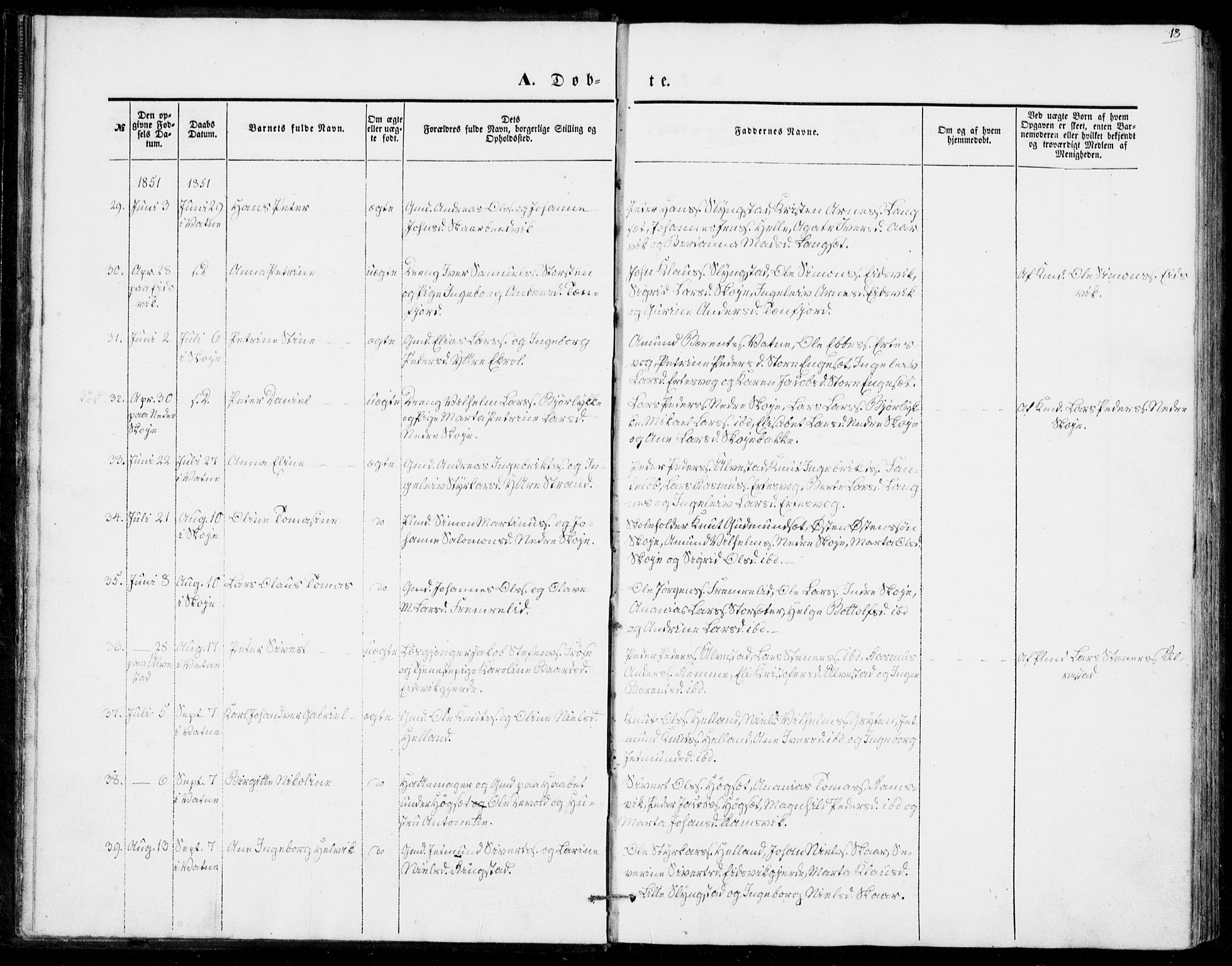 Ministerialprotokoller, klokkerbøker og fødselsregistre - Møre og Romsdal, SAT/A-1454/524/L0353: Ministerialbok nr. 524A05, 1848-1856, s. 18