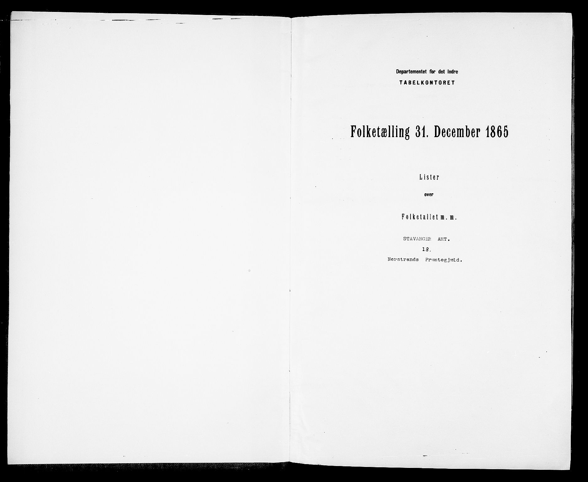 RA, Folketelling 1865 for 1139P Nedstrand prestegjeld, 1865, s. 3