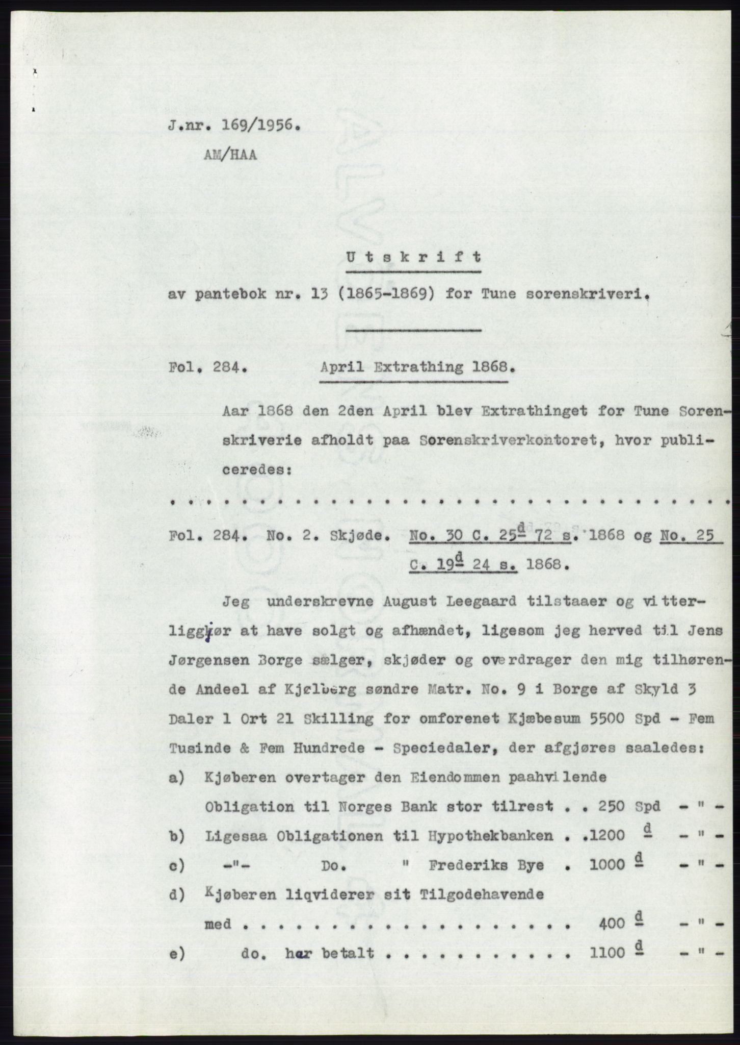 Statsarkivet i Oslo, SAO/A-10621/Z/Zd/L0004: Avskrifter, j.nr 1-797/1956, 1956, s. 106