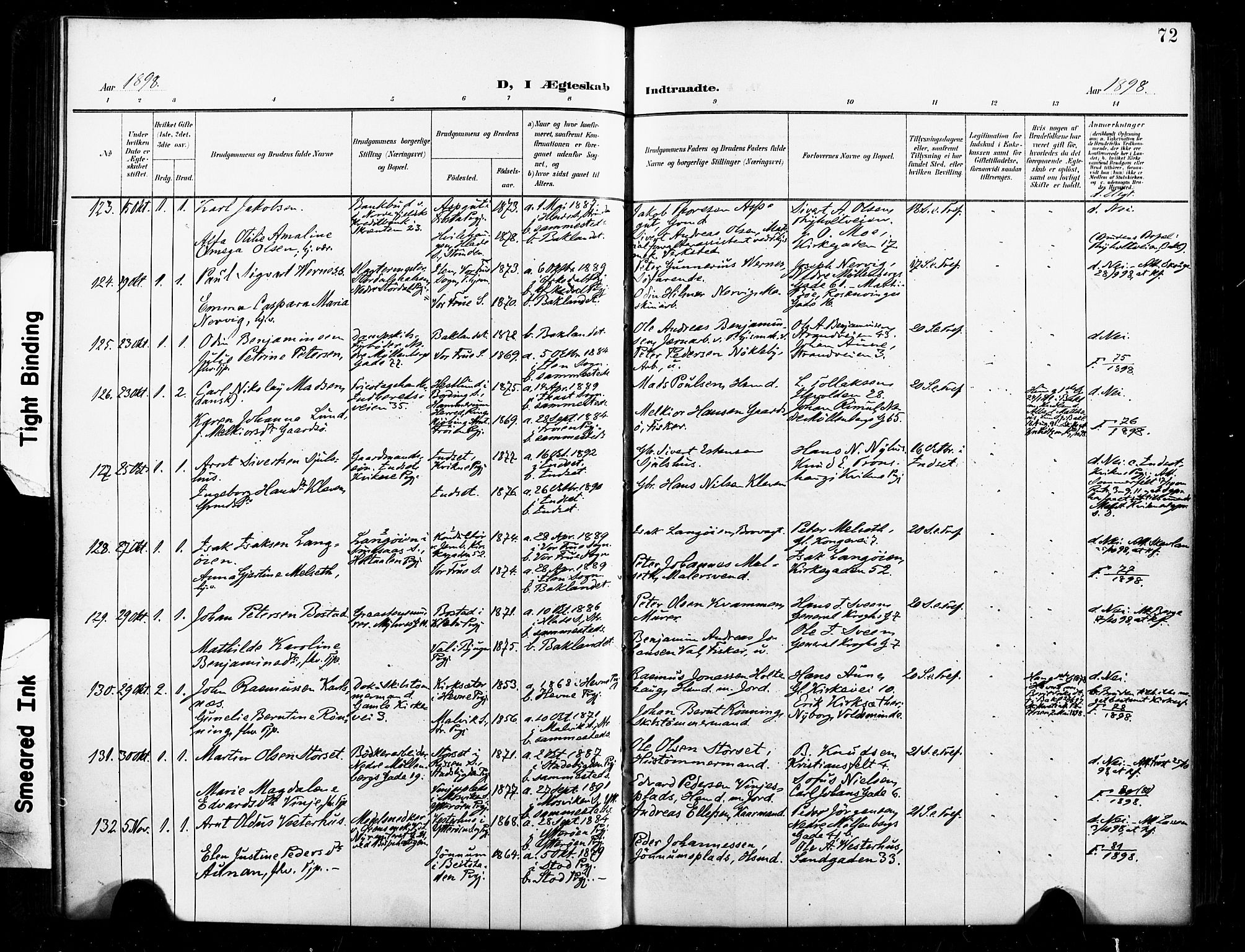 Ministerialprotokoller, klokkerbøker og fødselsregistre - Sør-Trøndelag, SAT/A-1456/604/L0198: Ministerialbok nr. 604A19, 1893-1900, s. 72