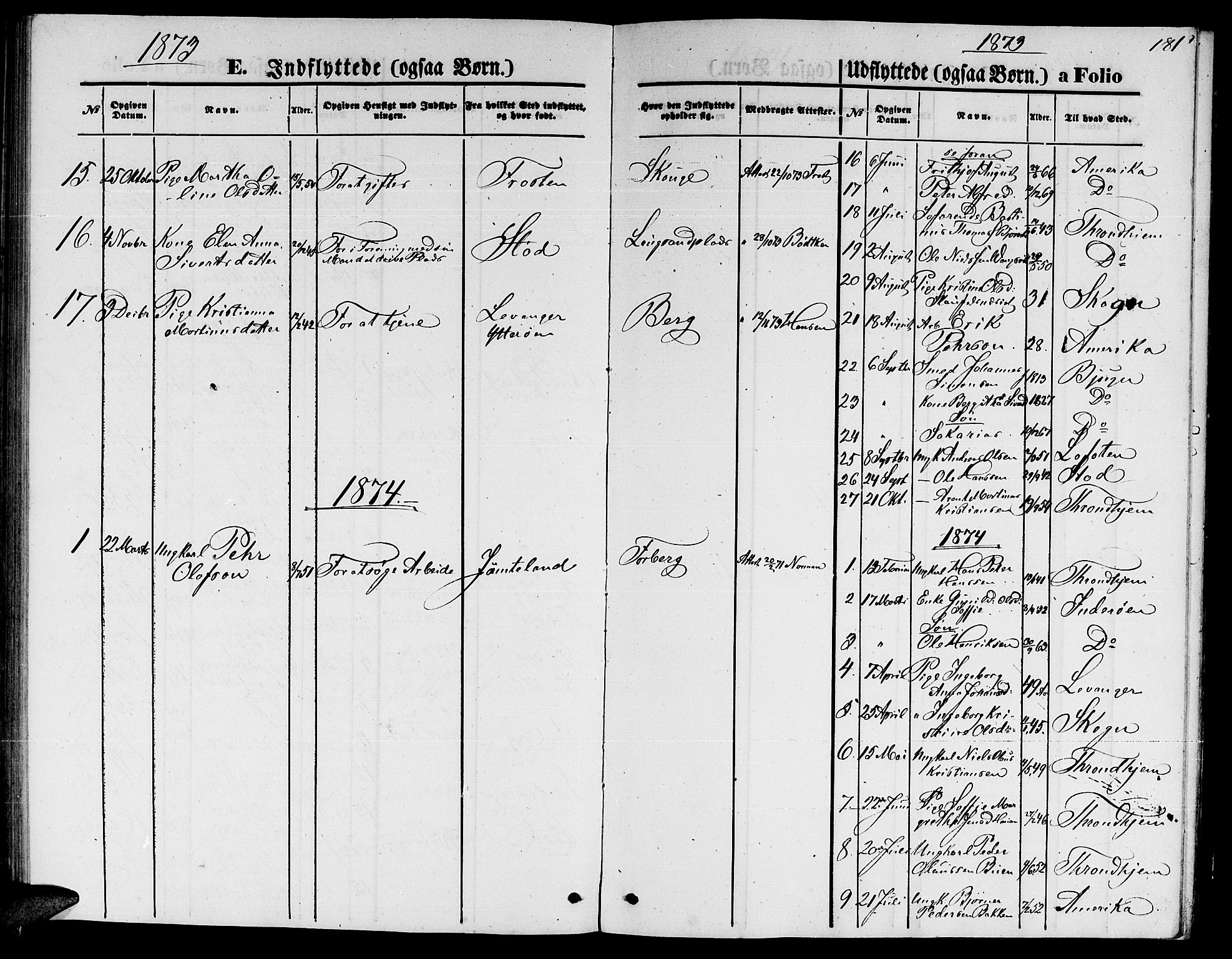 Ministerialprotokoller, klokkerbøker og fødselsregistre - Nord-Trøndelag, SAT/A-1458/722/L0225: Klokkerbok nr. 722C01, 1871-1888, s. 181