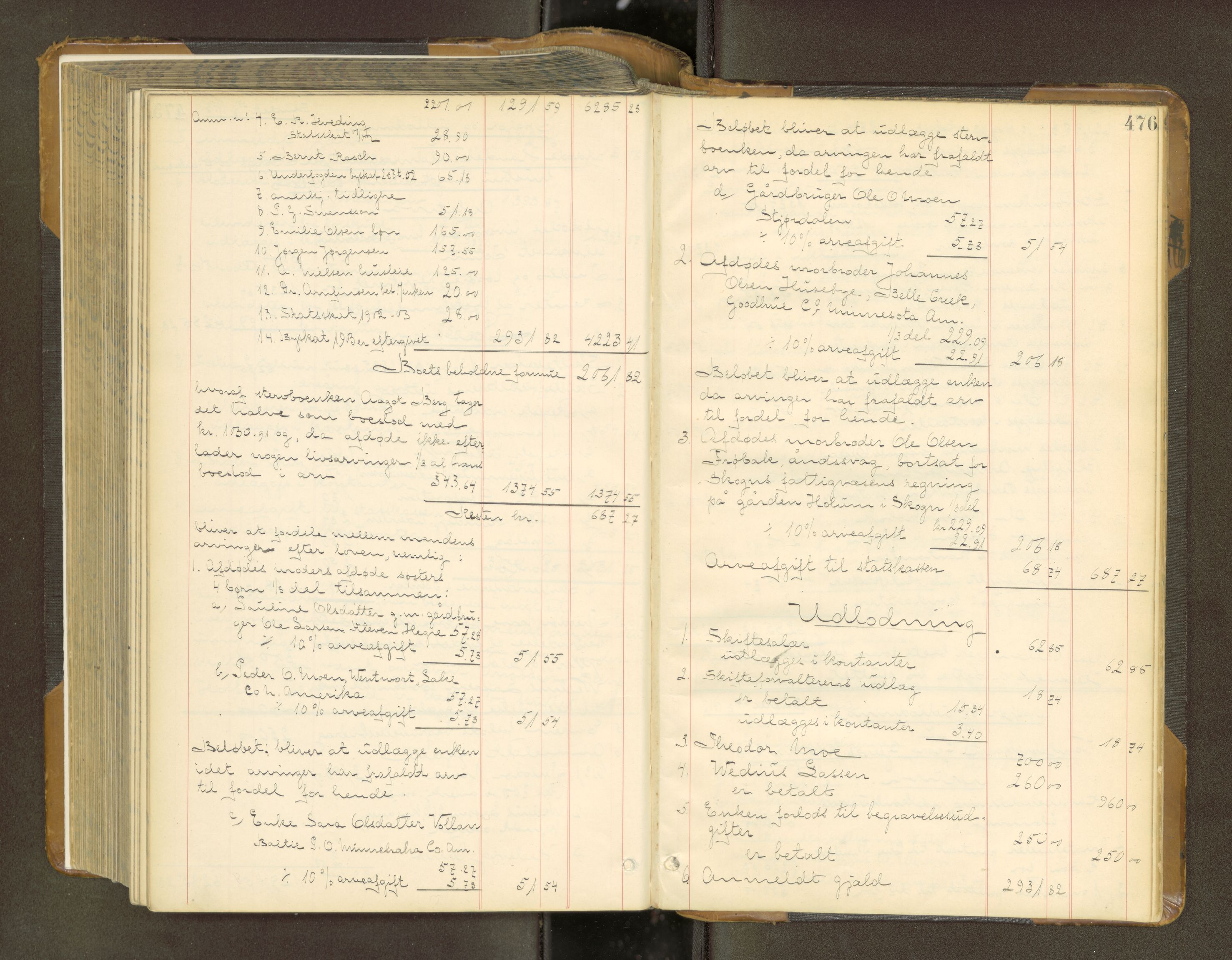 Trondheim byfogd, AV/SAT-A-0003/1/3/3A/L0037: Skifteutlodningsprotokoll - 9/7-29/7. (m/ register) U, 1898-1903, s. 476