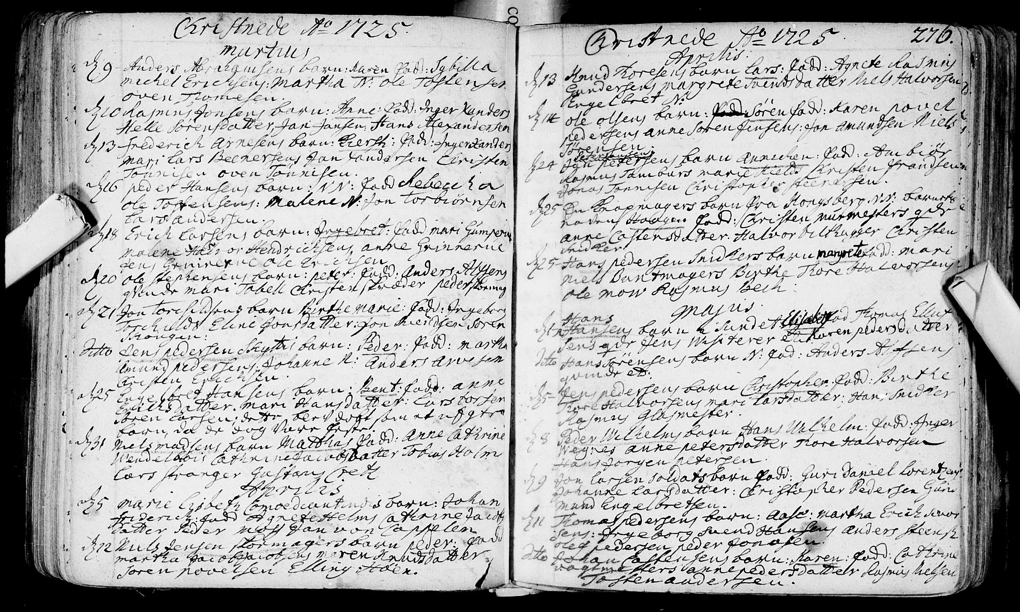 Bragernes kirkebøker, SAKO/A-6/F/Fa/L0003: Ministerialbok nr. I 3, 1706-1734, s. 276
