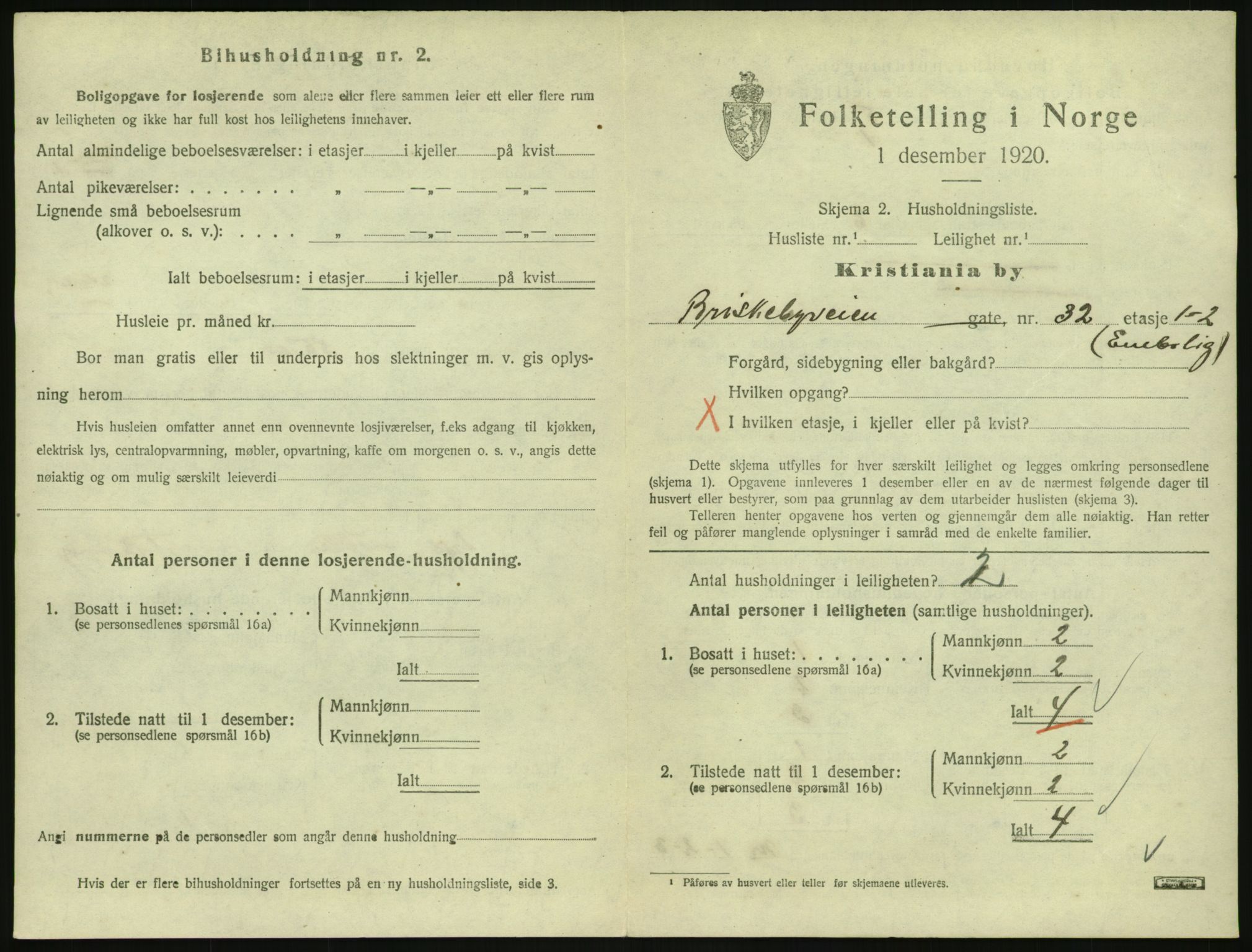 SAO, Folketelling 1920 for 0301 Kristiania kjøpstad, 1920, s. 9442